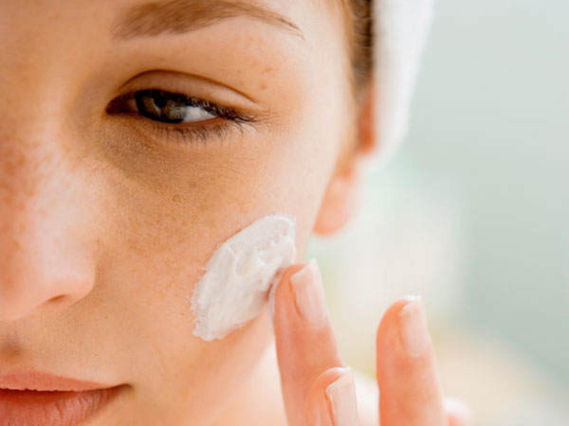 Schöne Haut mit grünem Tee