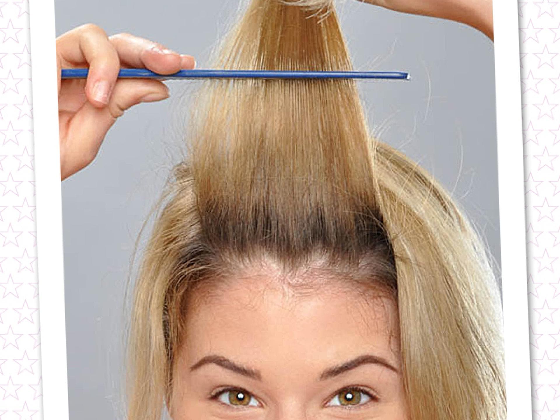 Stirnpartie toupieren