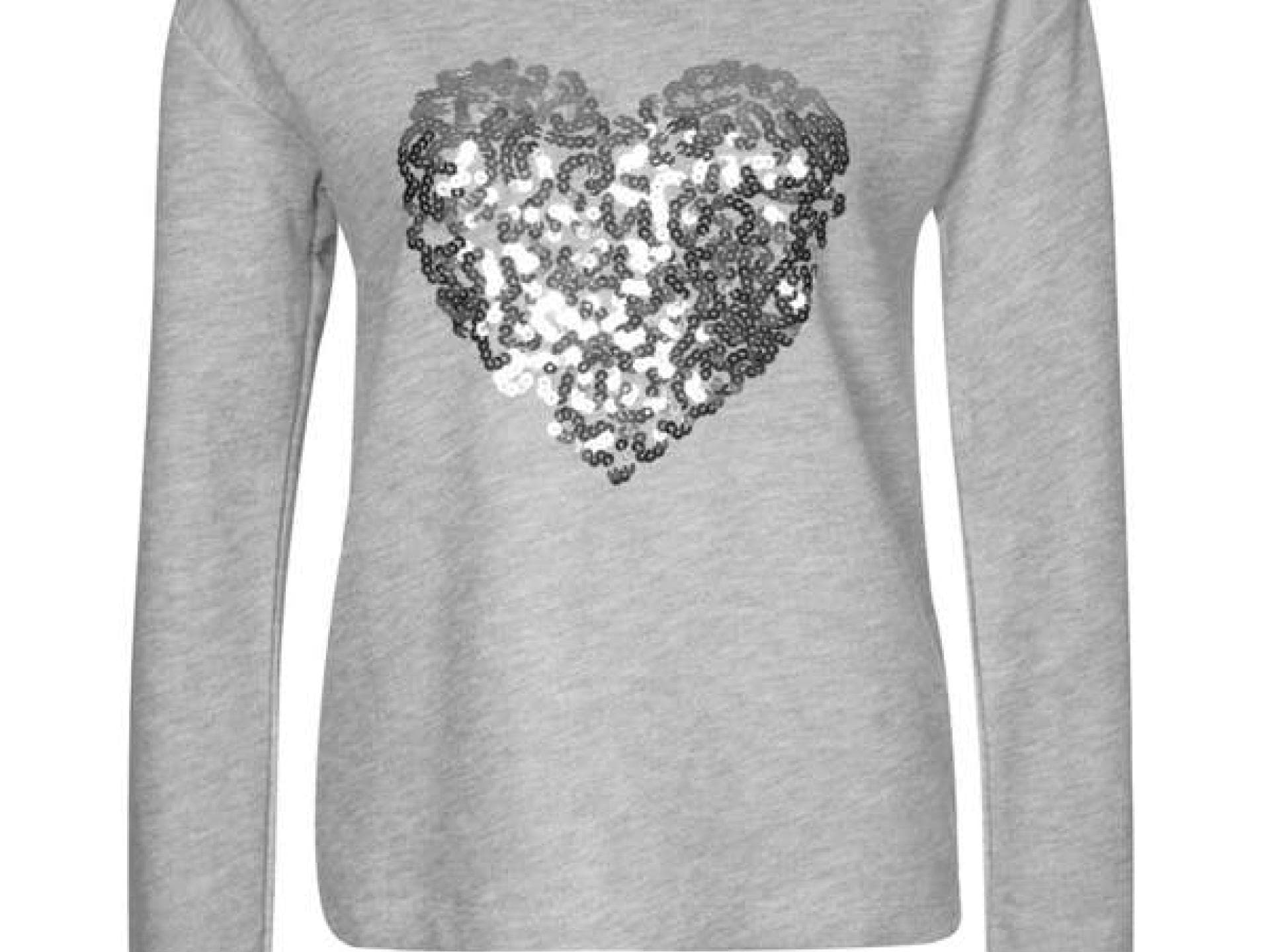 Pullover mit Glitzerherz von Vero Moda