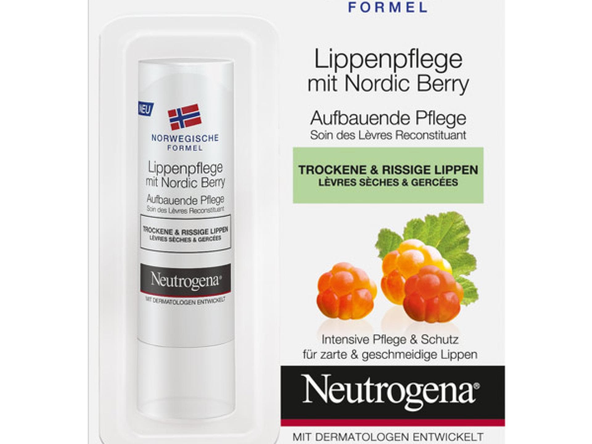 Neutrogena-Lippenpflege mit Nordic Berry Neutrogena-Lippenpflege mit Nordic Berry