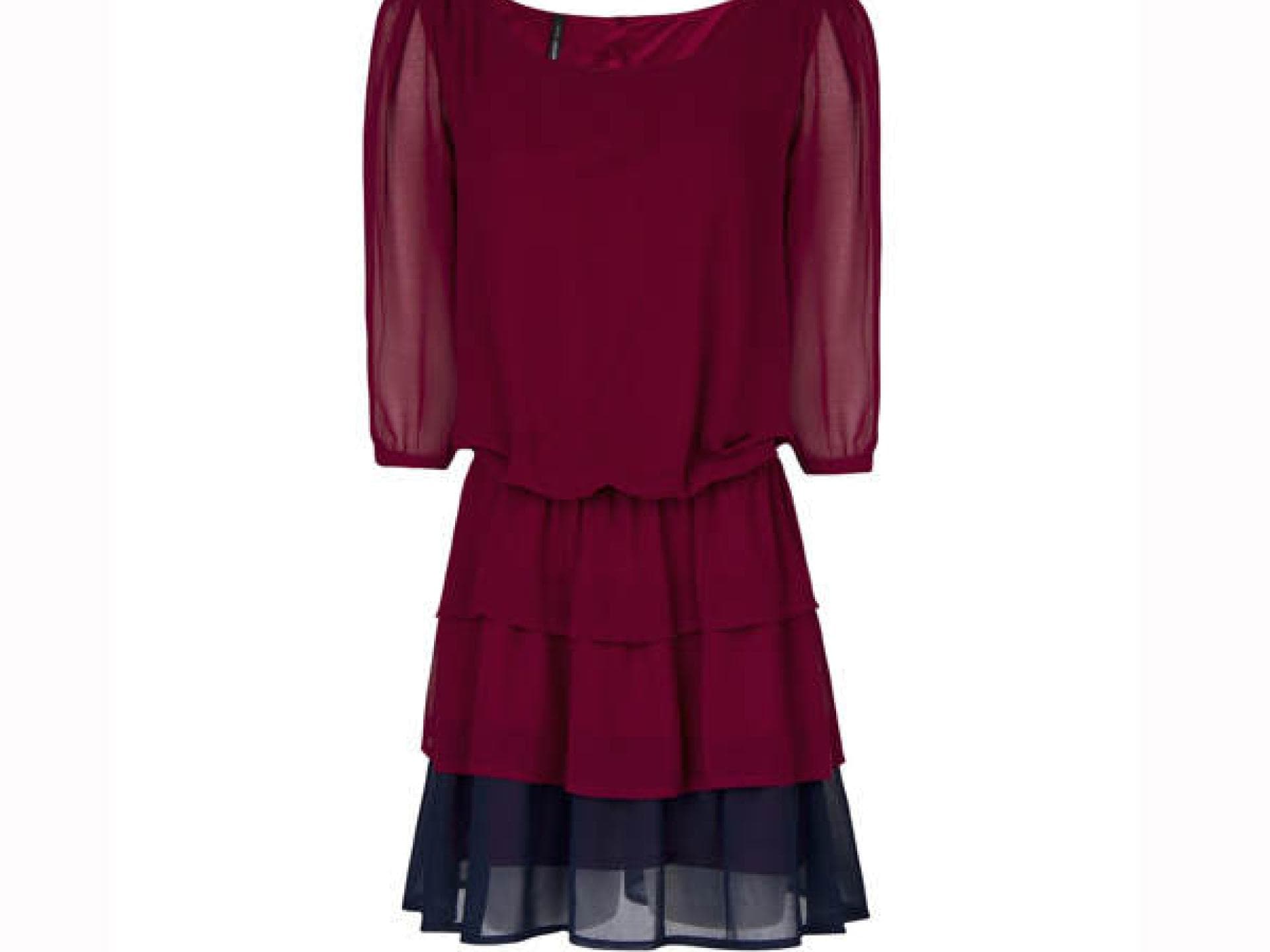 Festliches Kleid mit Volants von Mango