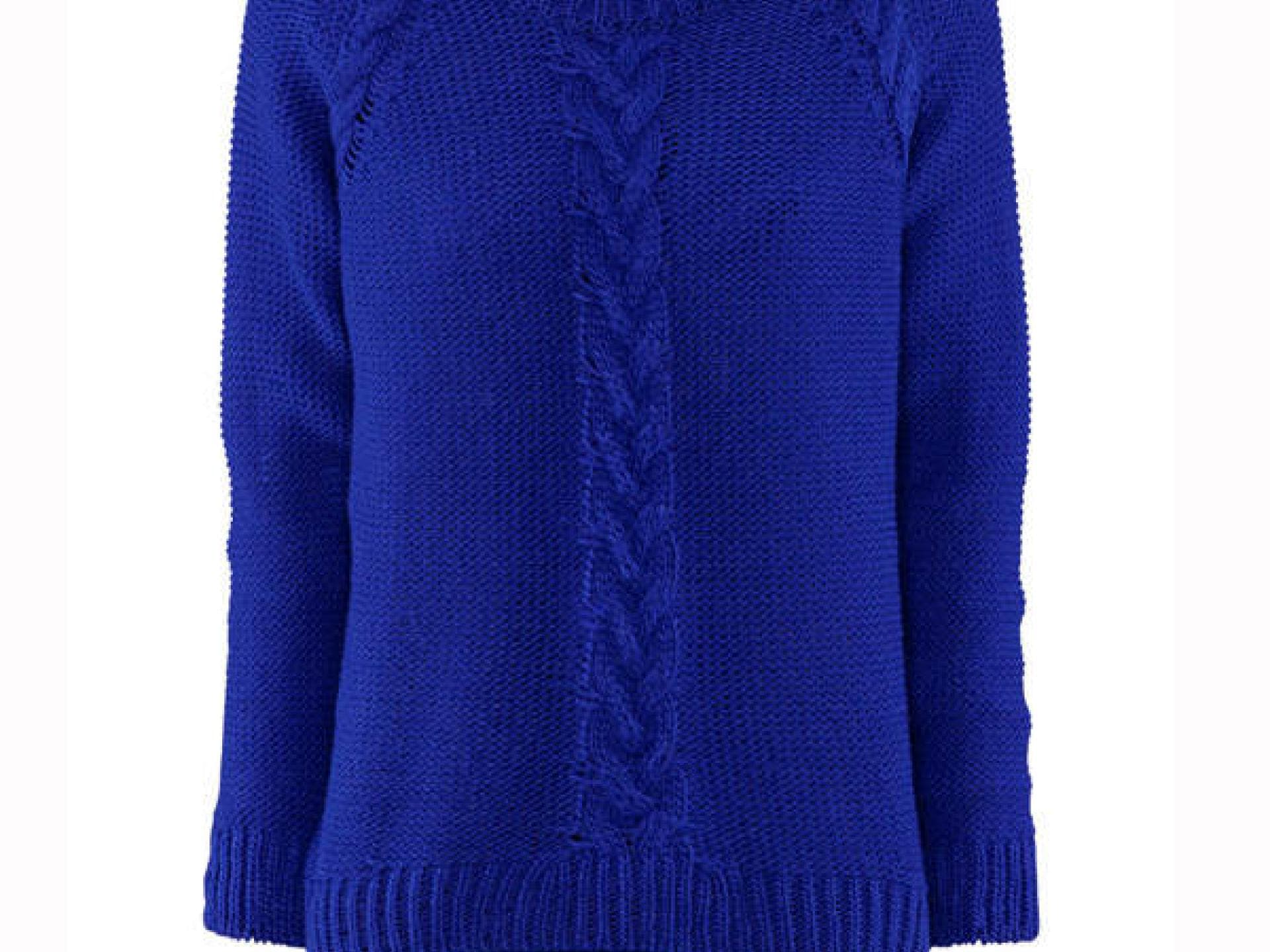 Pulli in knalligem Blau