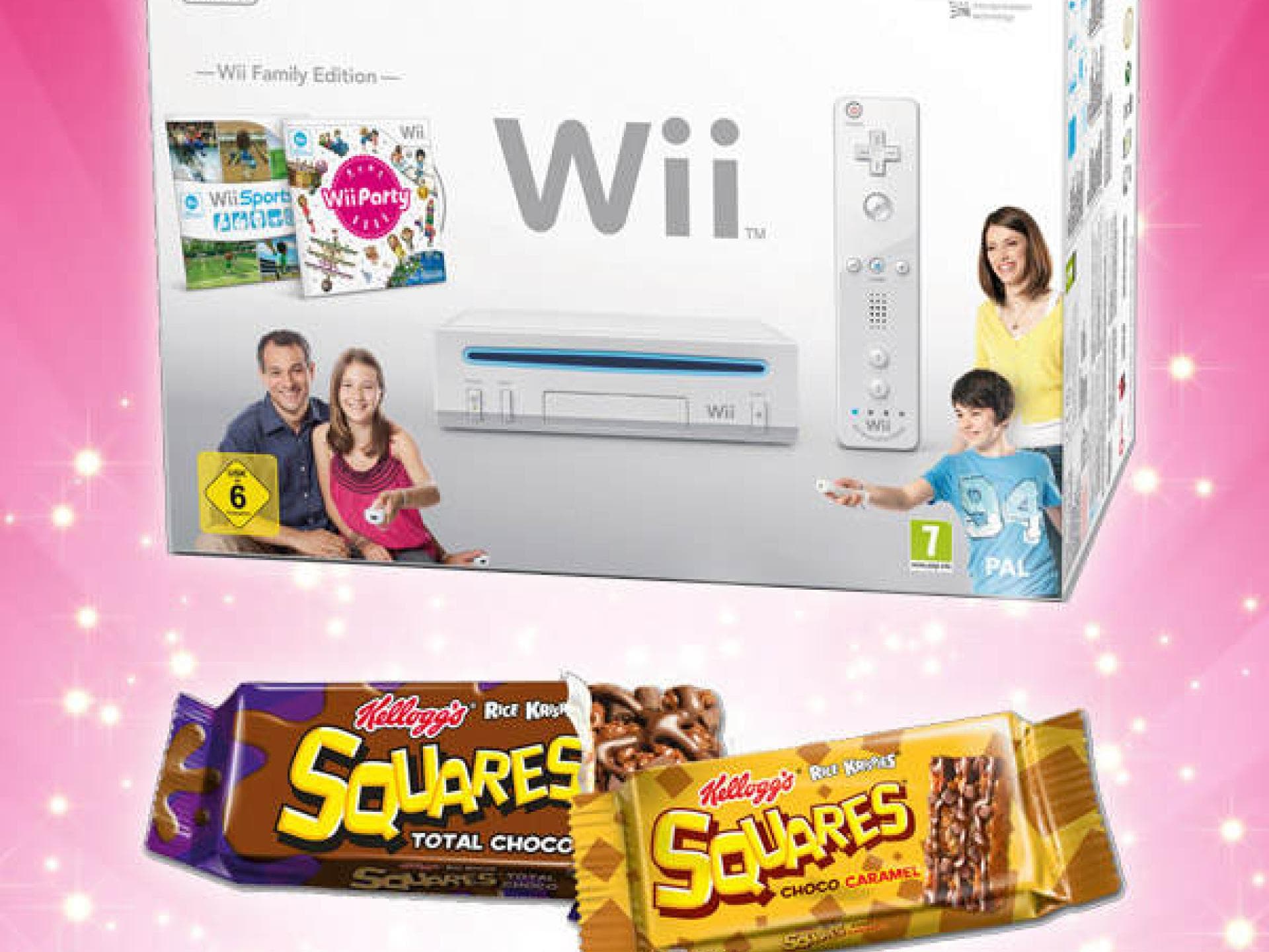 Nintendo Wii und Kellogg's Rice Krispies Squares