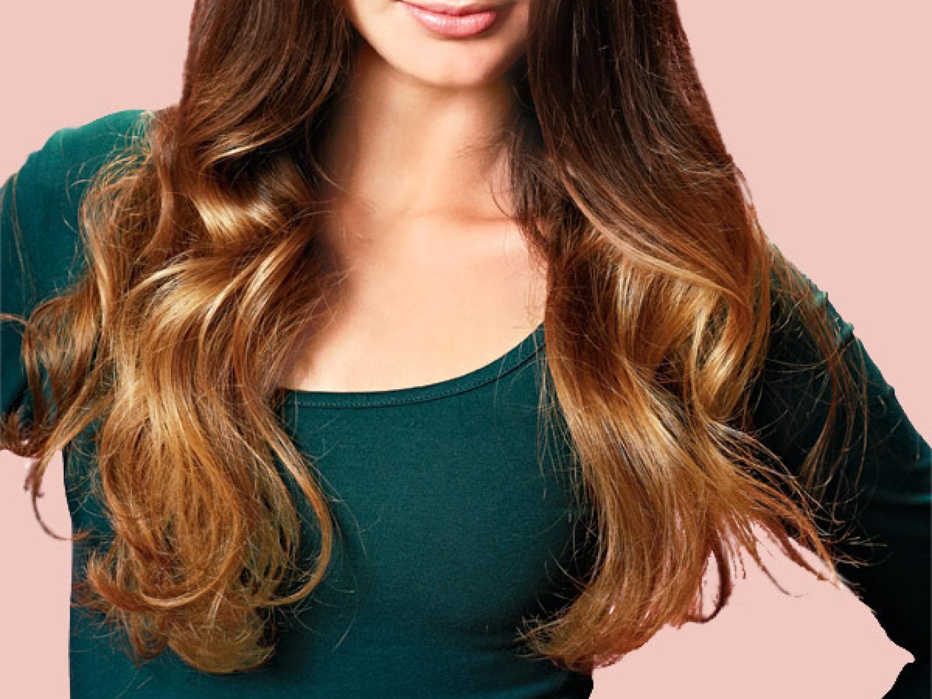 Dunkle Haare, helle Spitzen