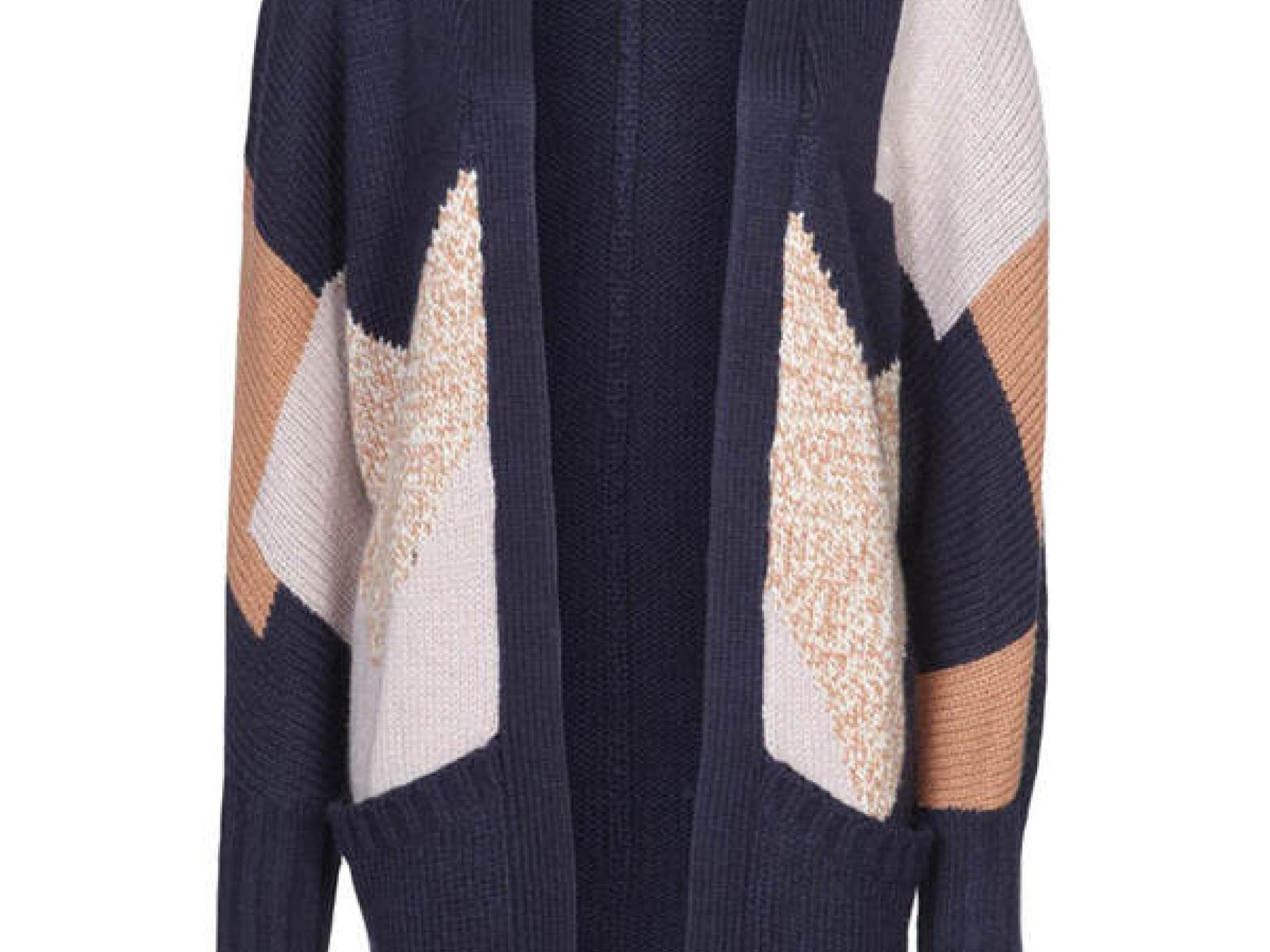 Cardigan mit grafischen Mustern