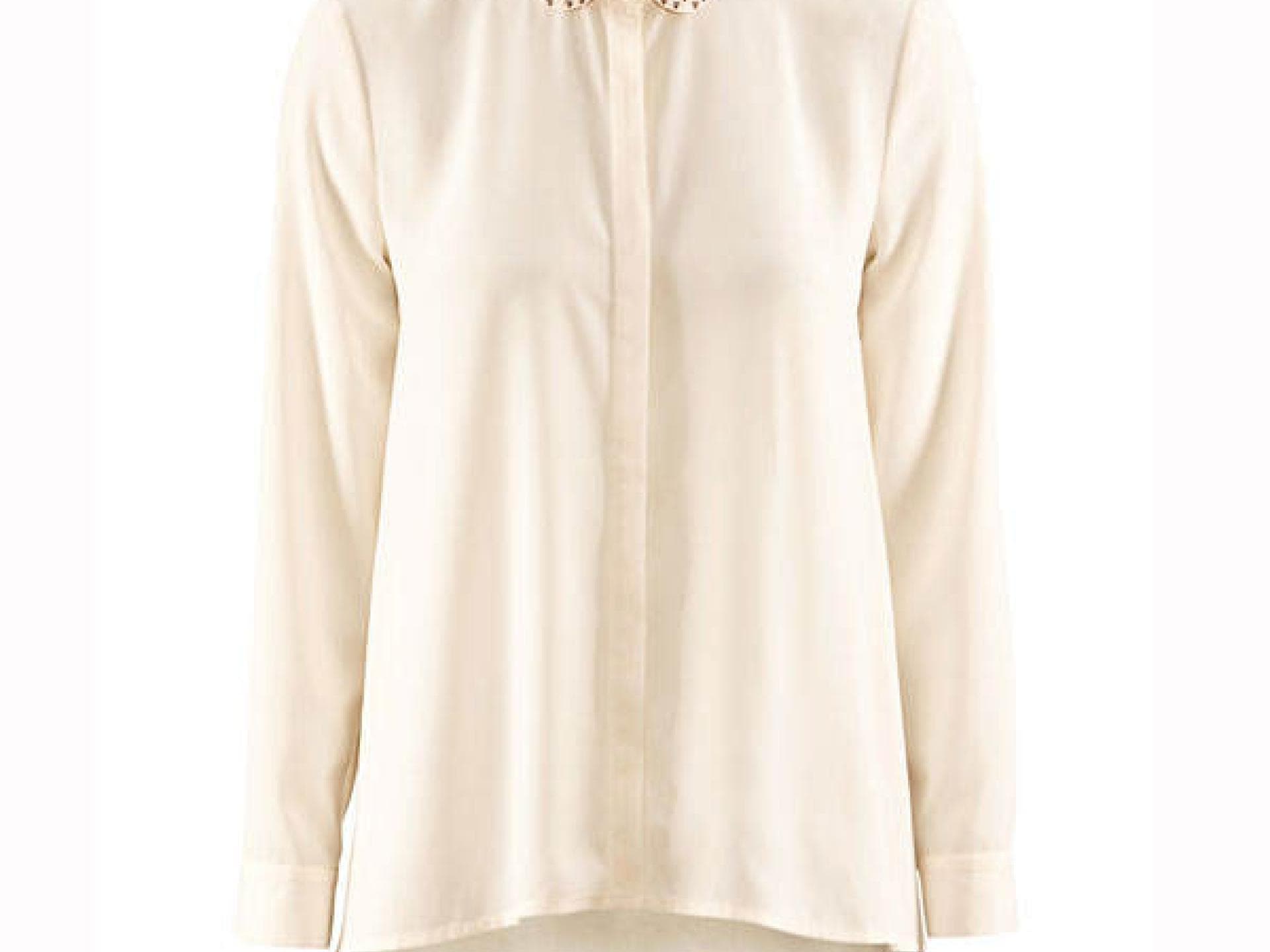 Bluse mit Nieten-Kragen