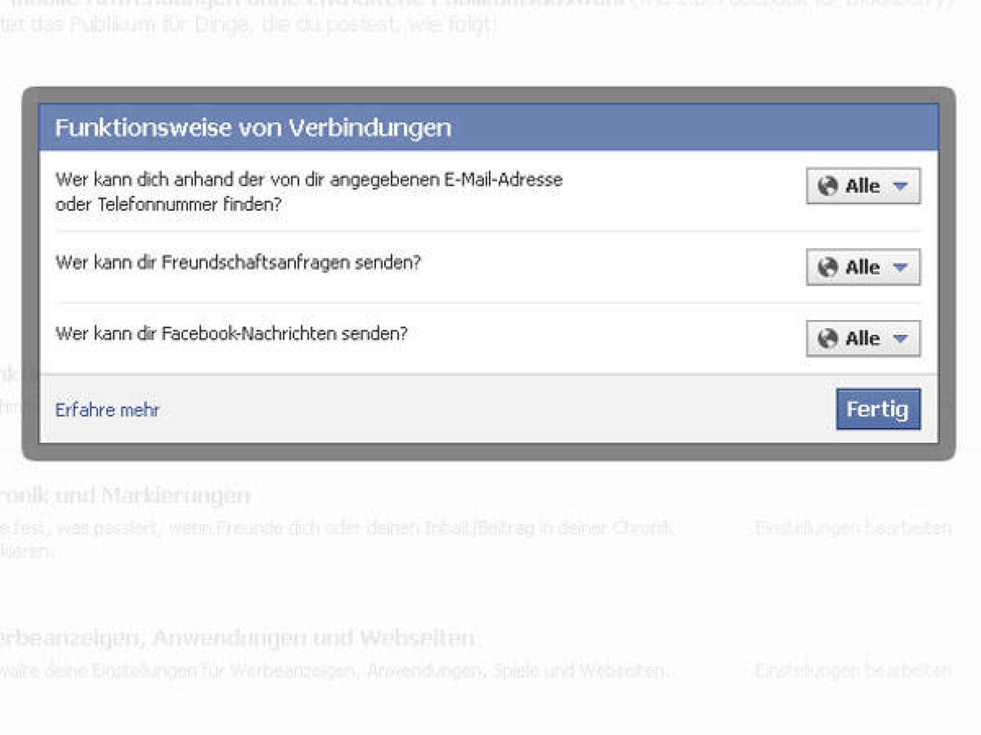 Wer darf Kontakt mit dir haben?