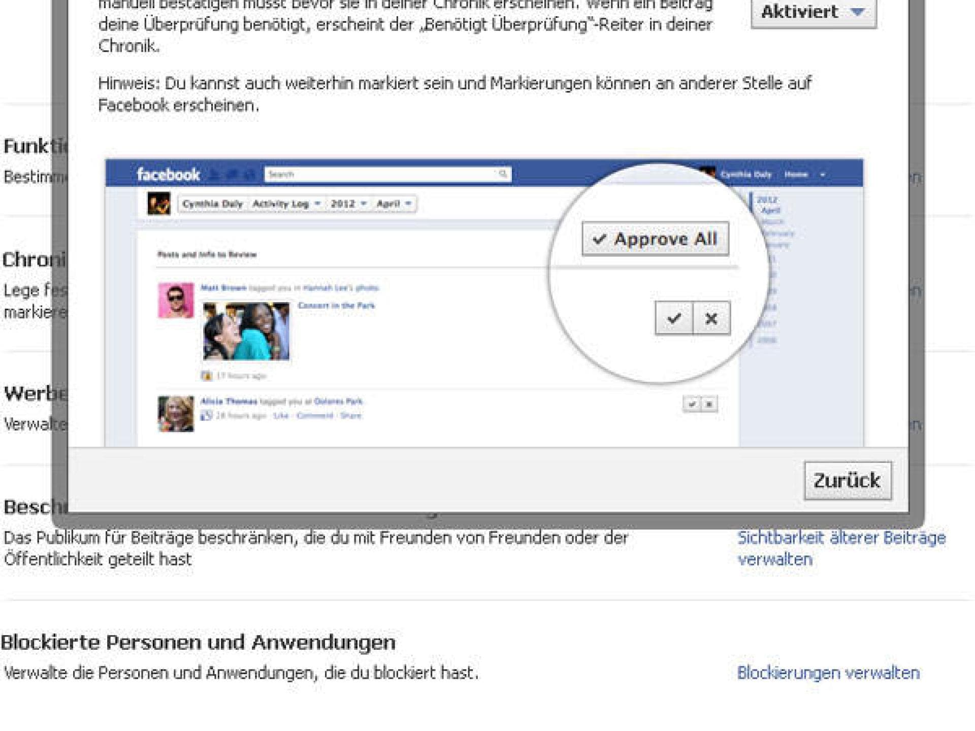 Markierungs-Genehmigung
