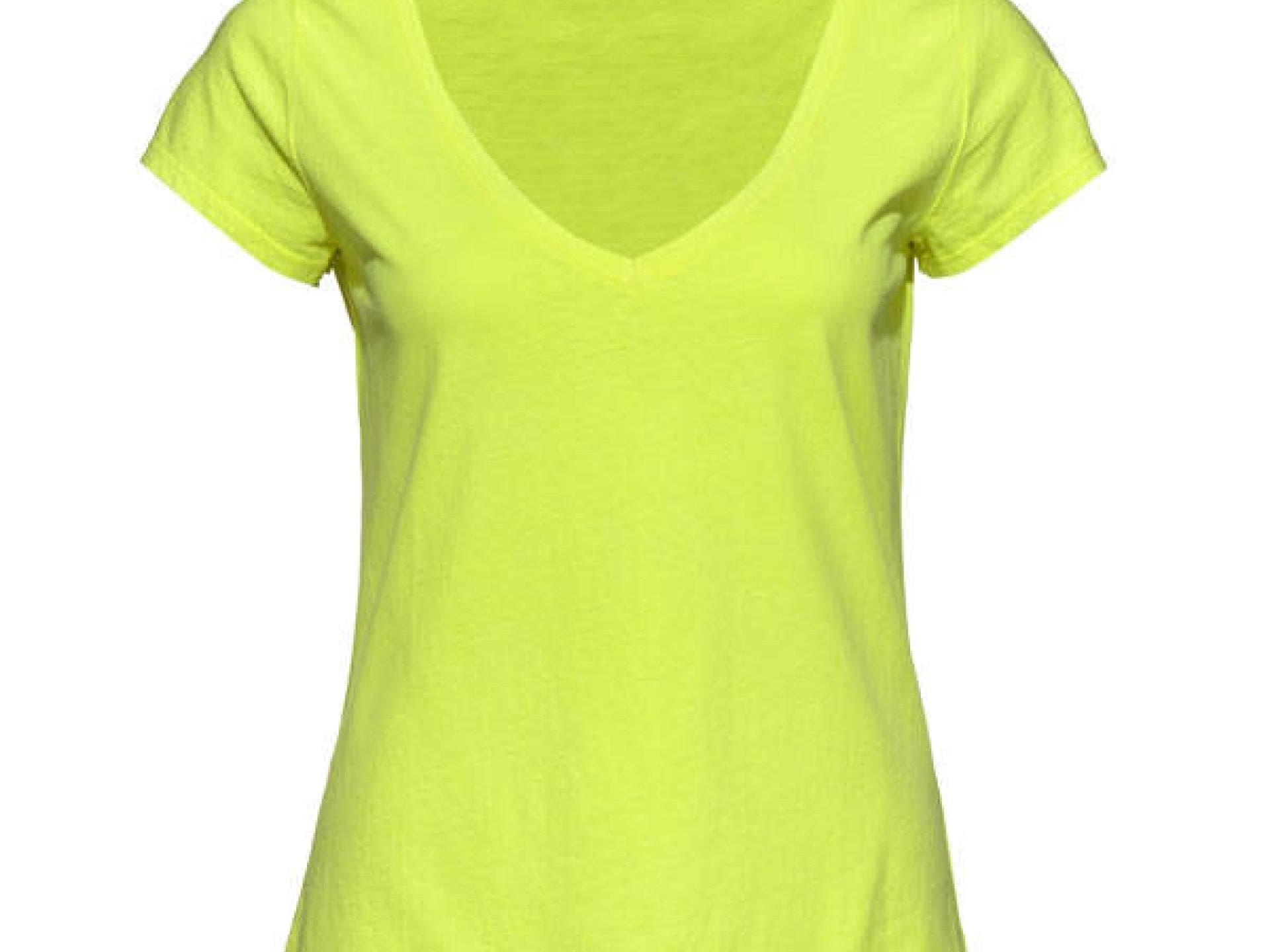 T-Shirt in Neon-Gelb