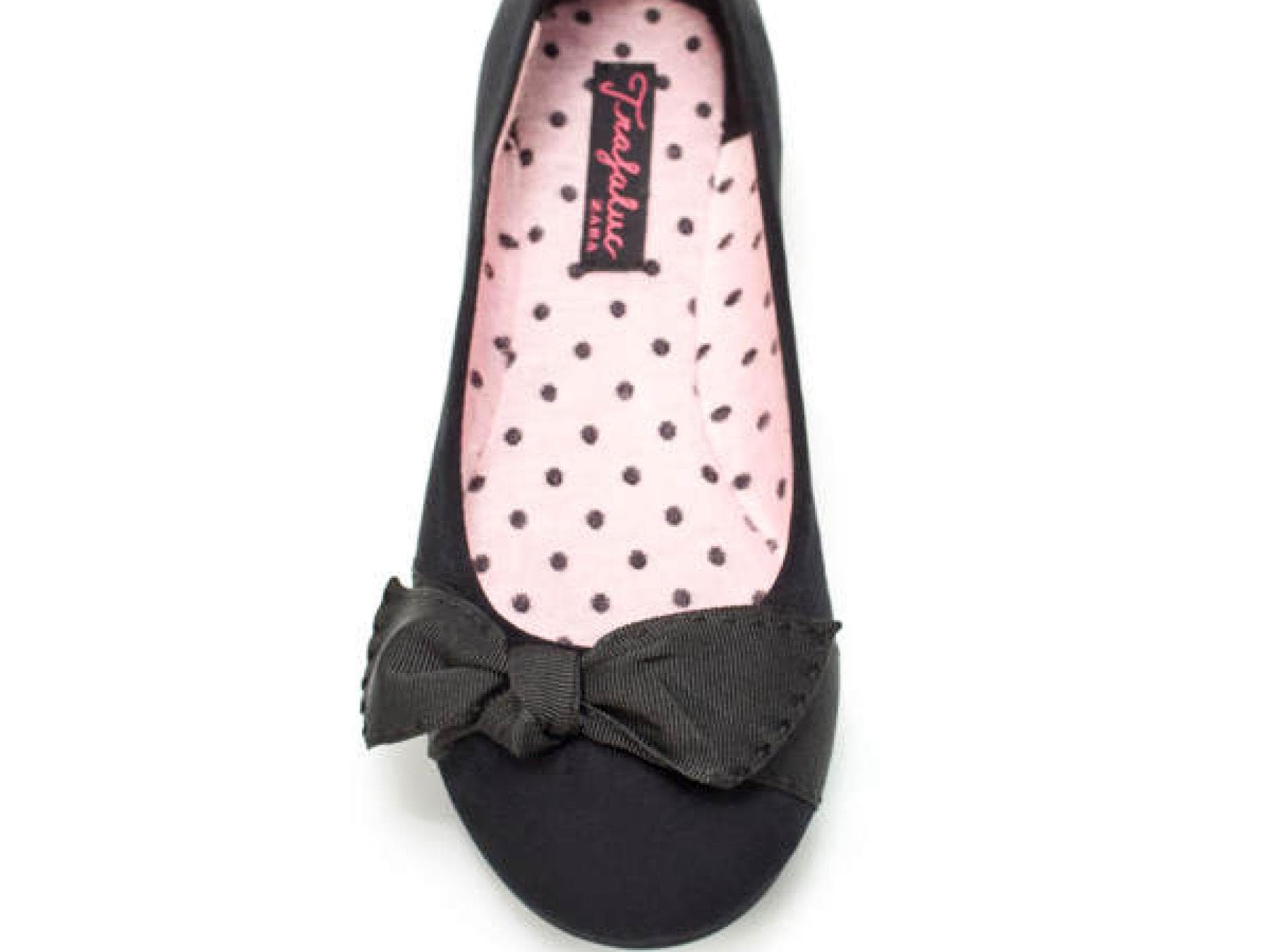 Schwarze Ballerinas von Zara mit Schleife