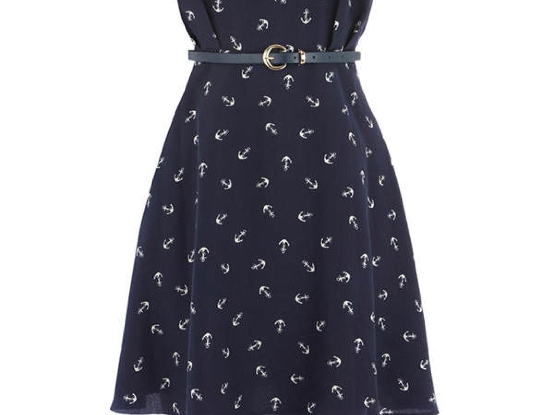 Kleid von Oasis mit Anker-Print