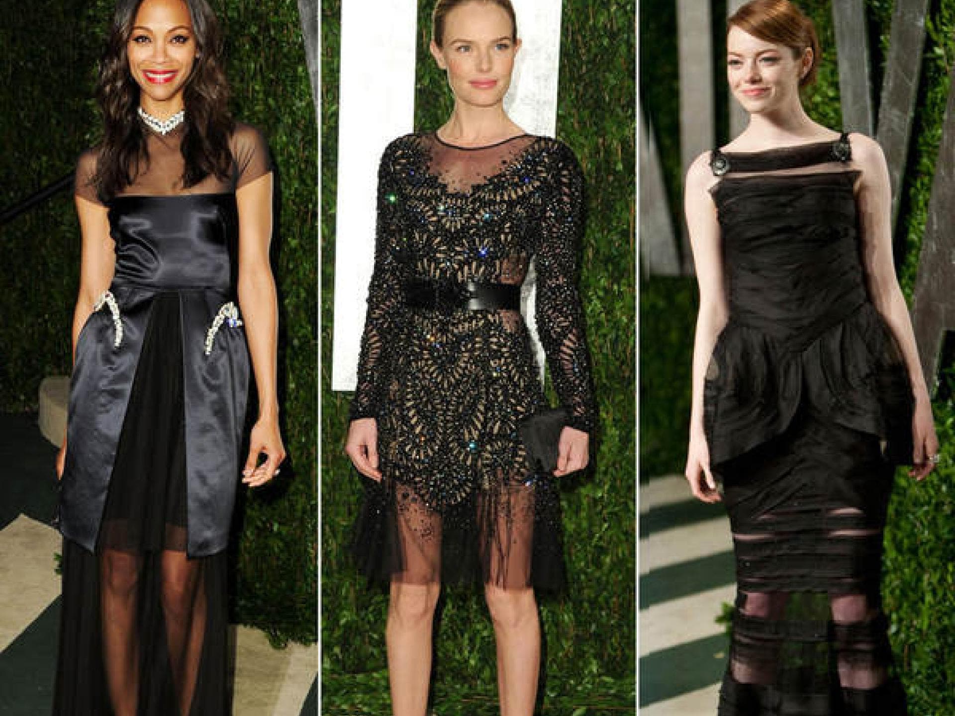 Trend bei den Oscars 2012: Schwarz-Transparenz