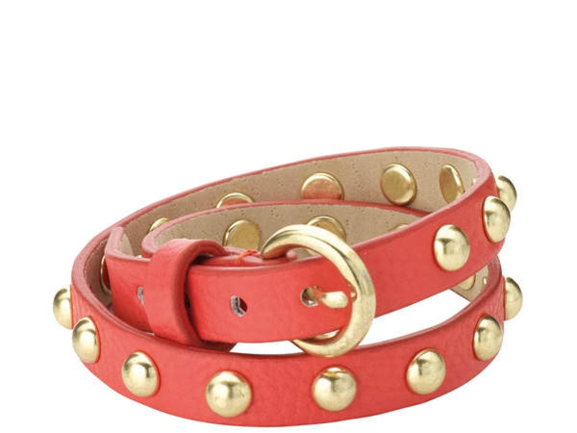 Lederarmband mit Gold-Nieten