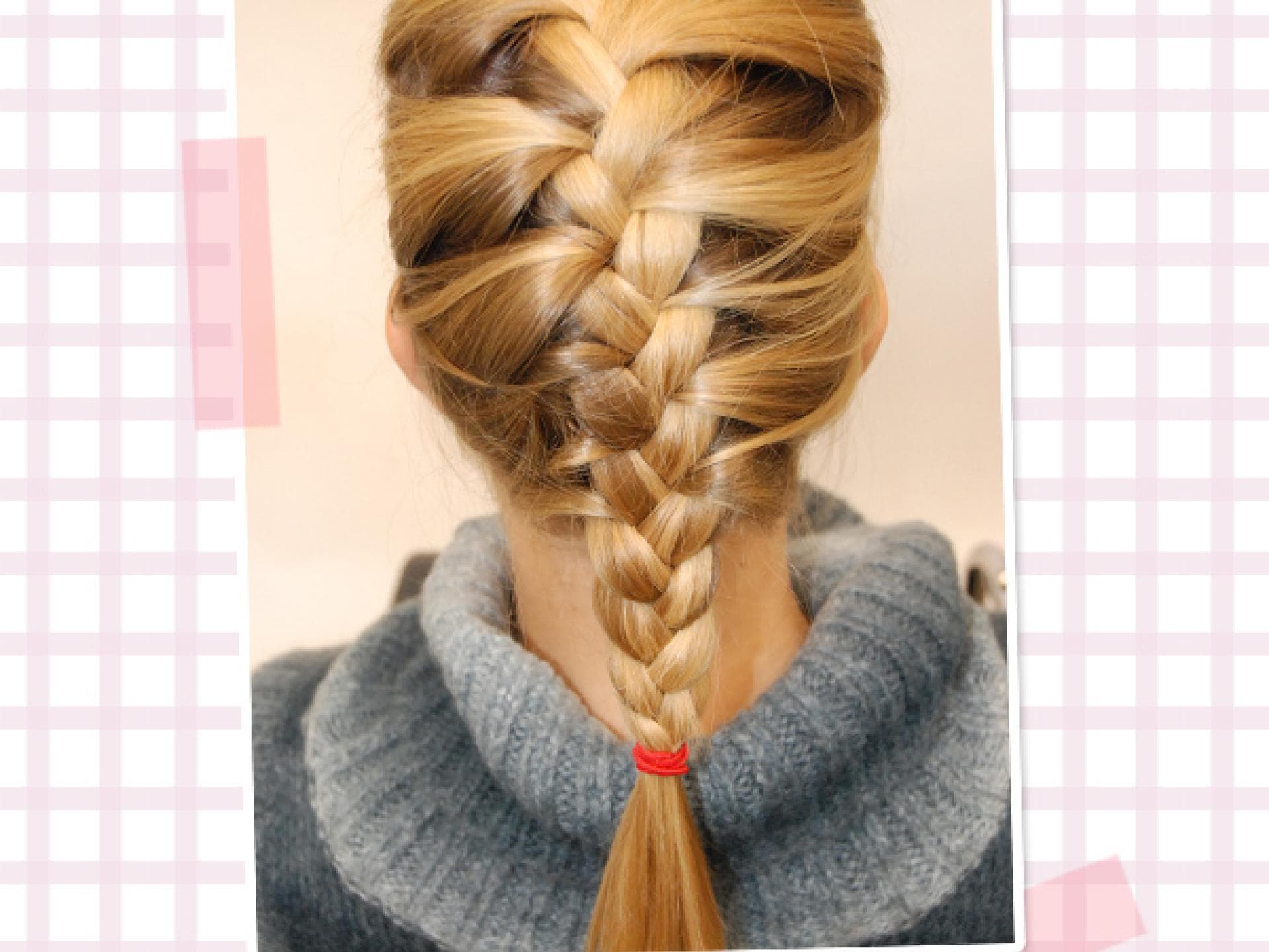 Französischer Zopf von oben Französischer Zopf von oben