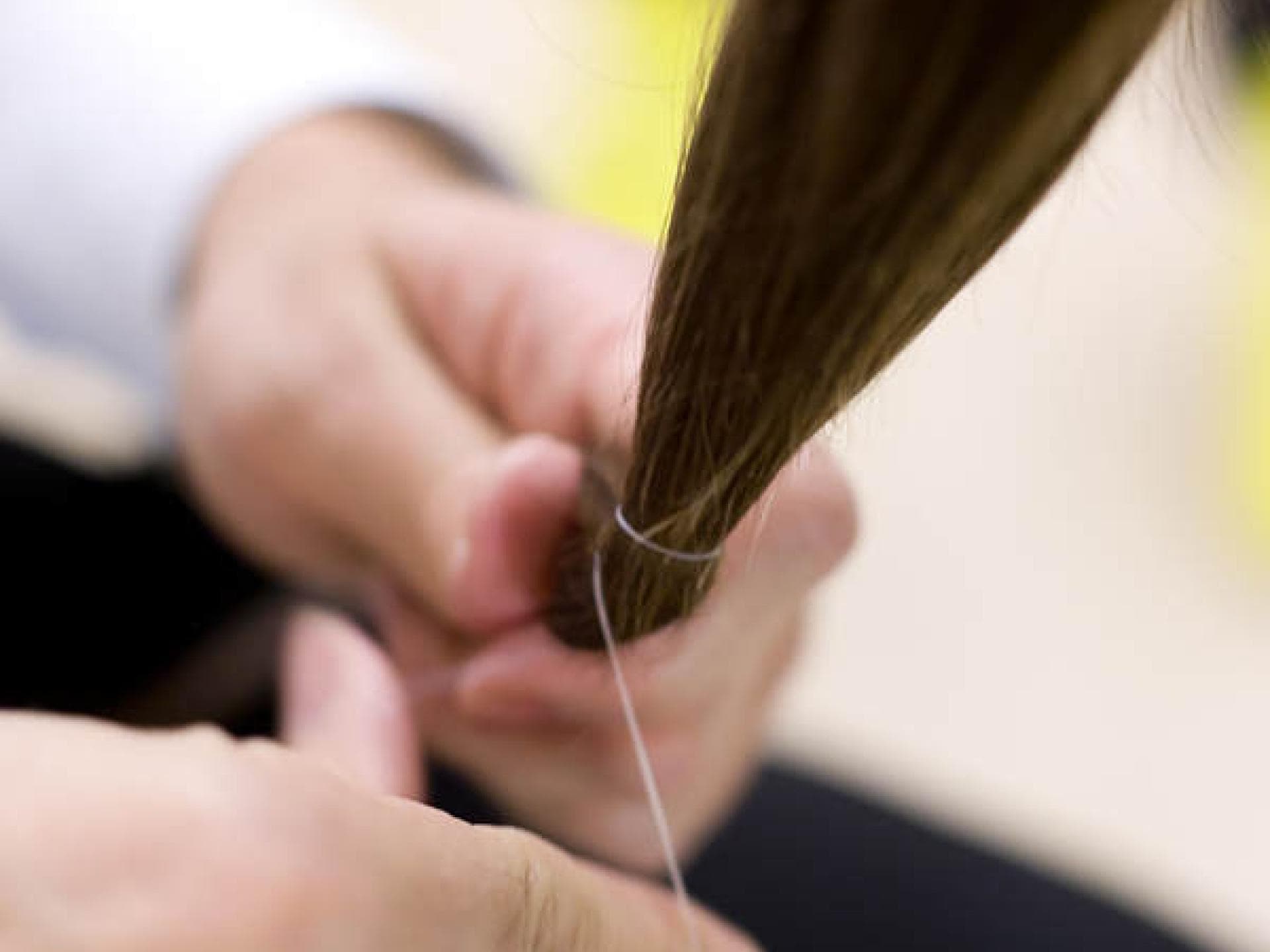 Step 3: Haare zusammenbinden