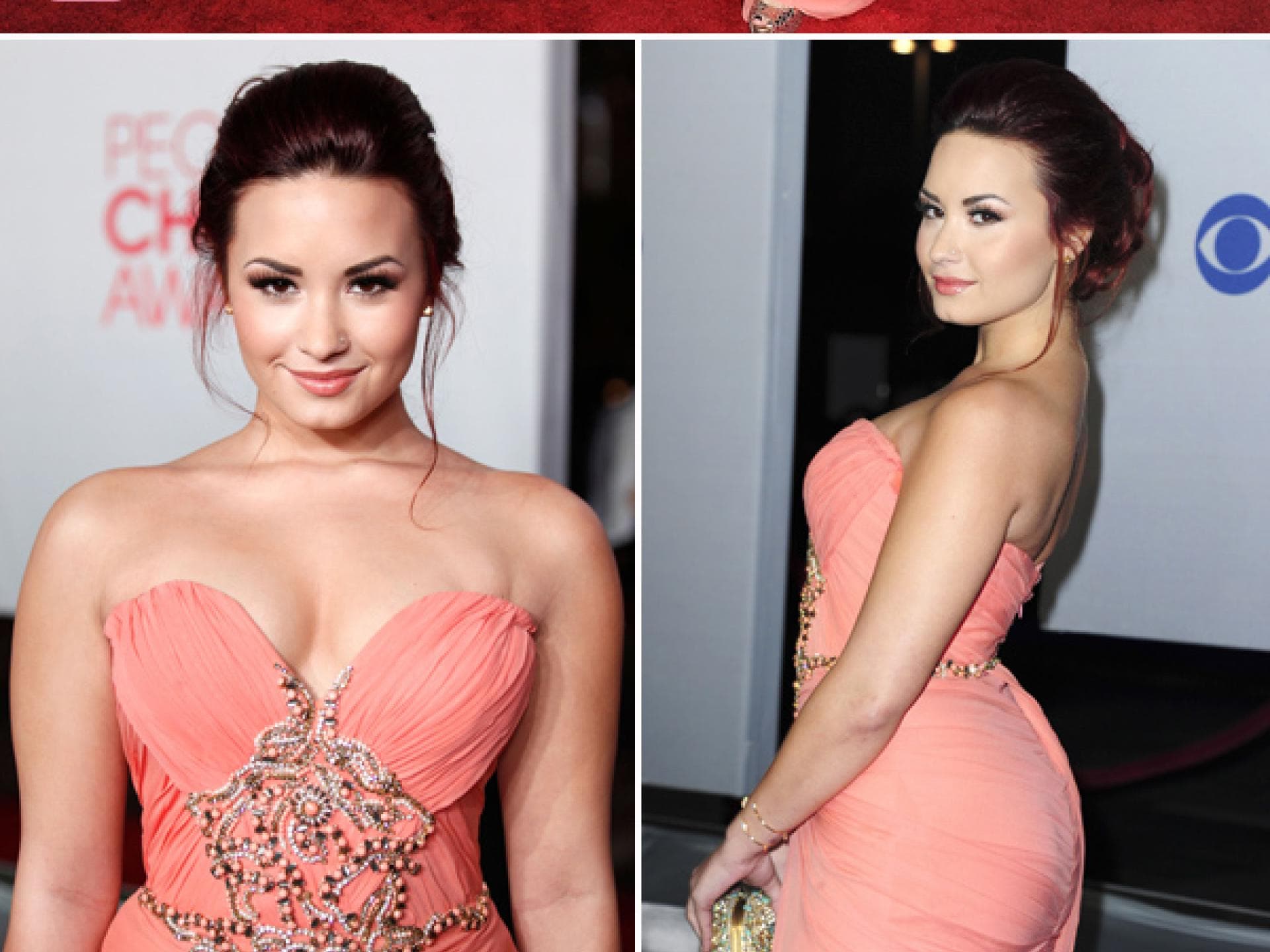 Demi Lovato im eleganten Kleid