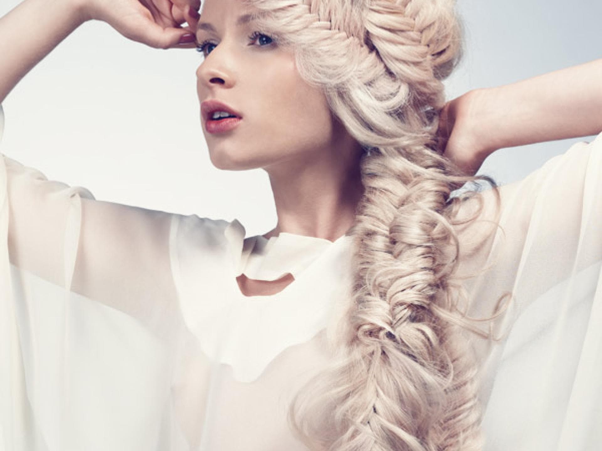 Flechtfrisur mit Extensions