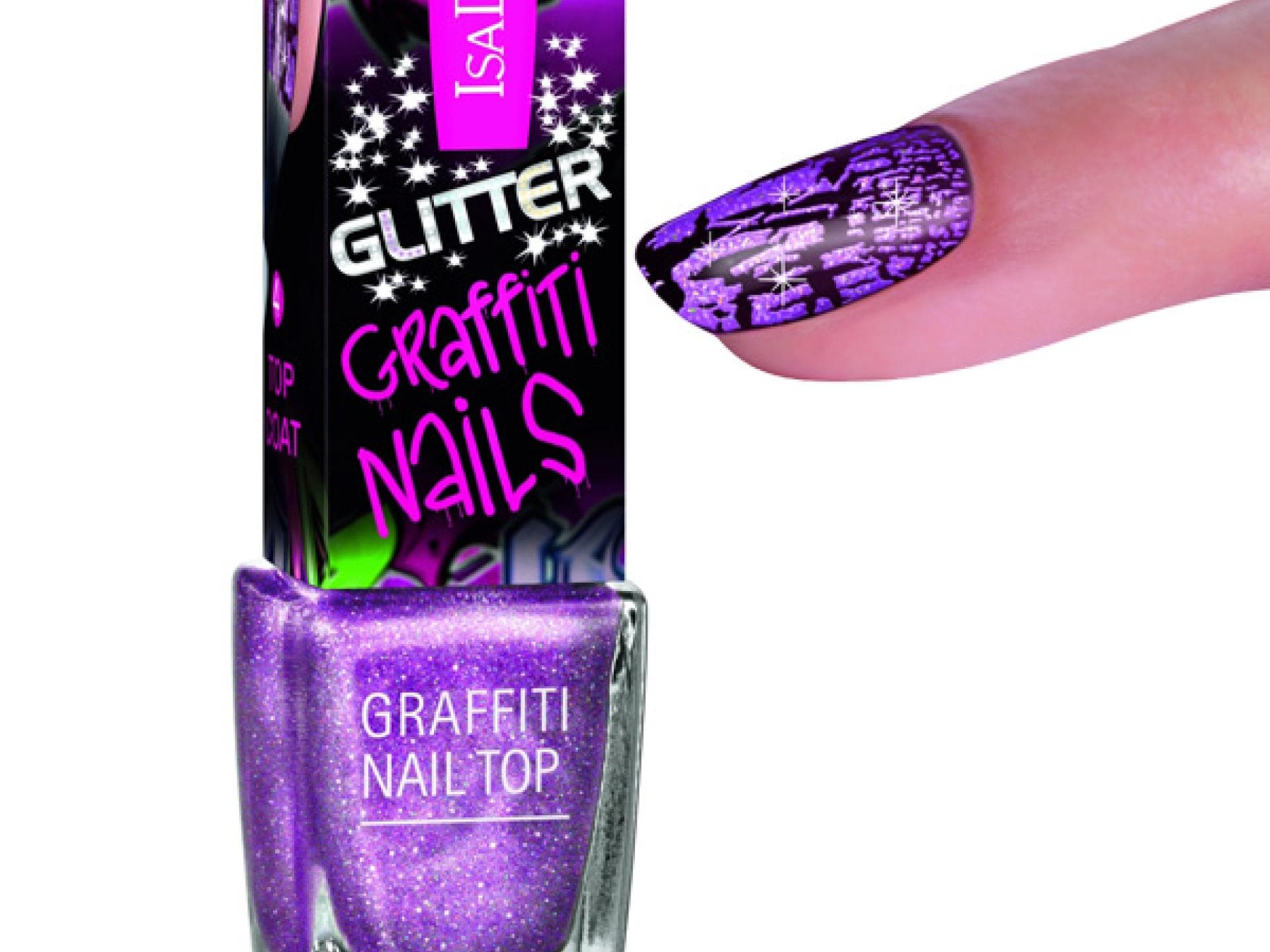 IsaDora Glitter Graffiti Nails - Pink Fame