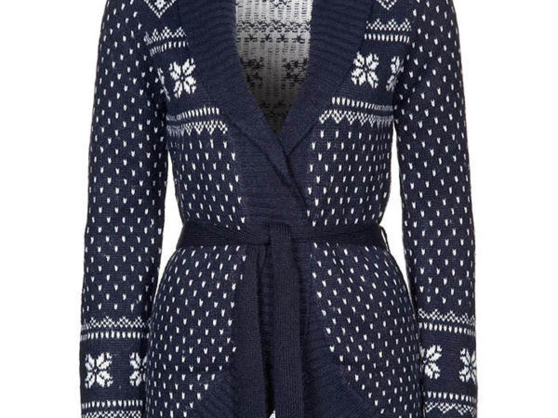 Cardigan mit Norwegermuster