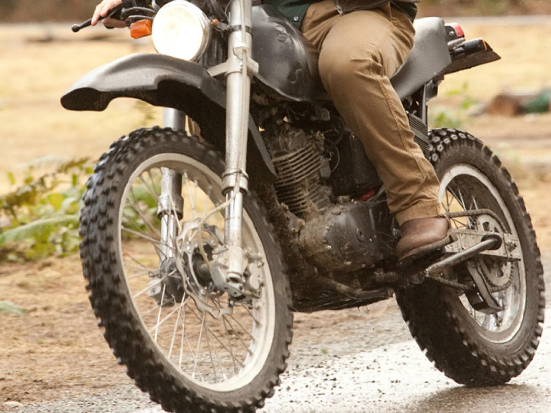 Jacob auf dem Motorrad