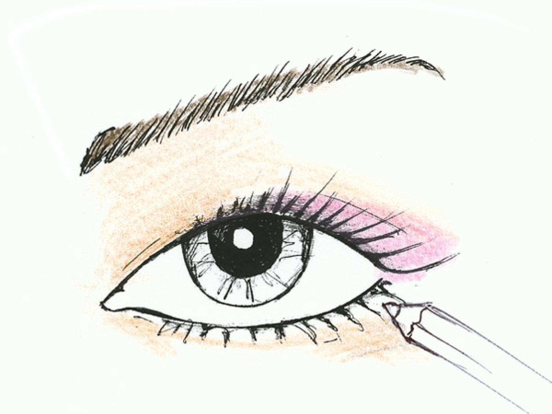 Step 3: Schminken mit Brille Step 3: Schminken mit Brille