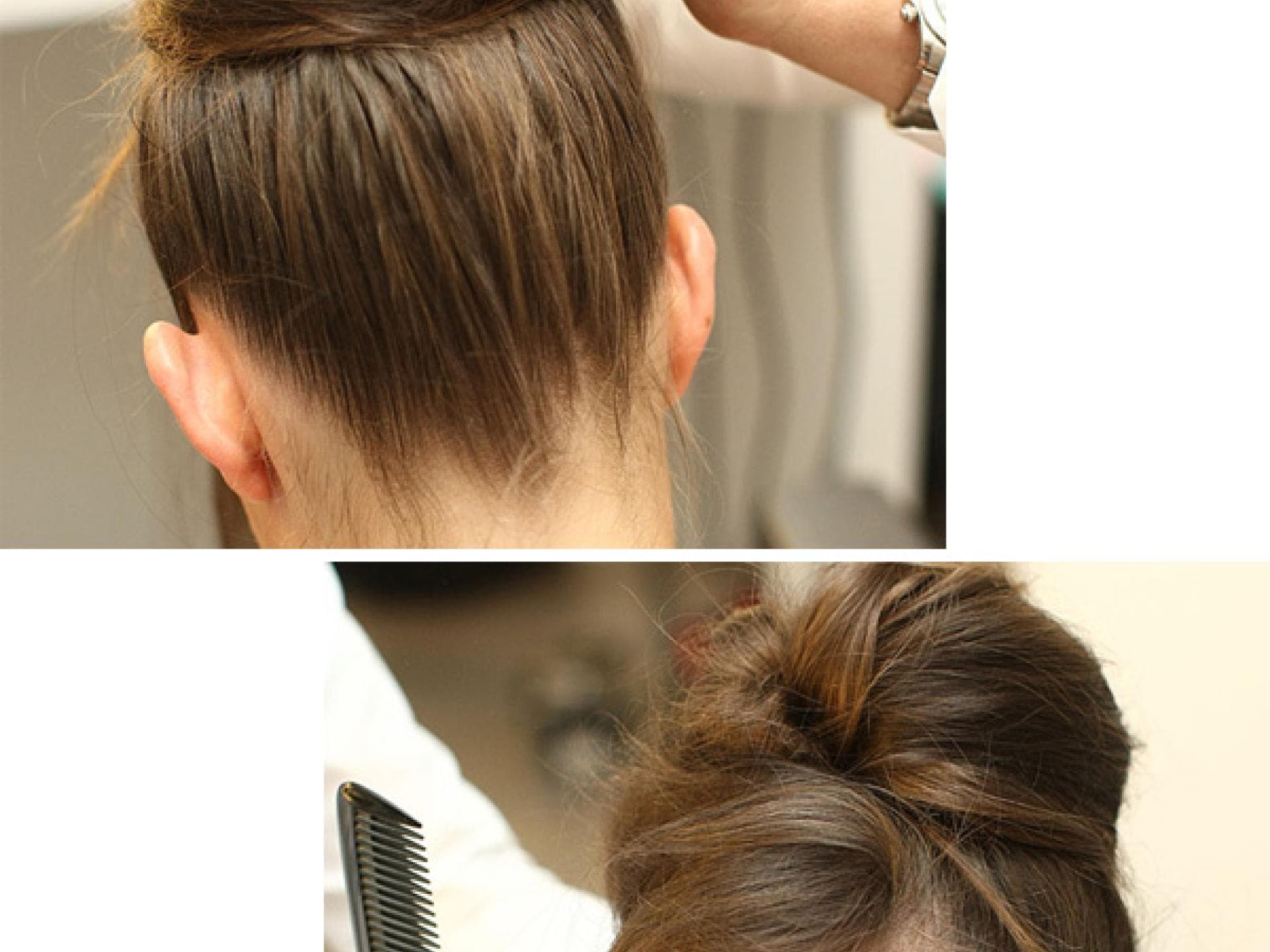 Step 5: Pony fixieren Step 5: Pony fixieren