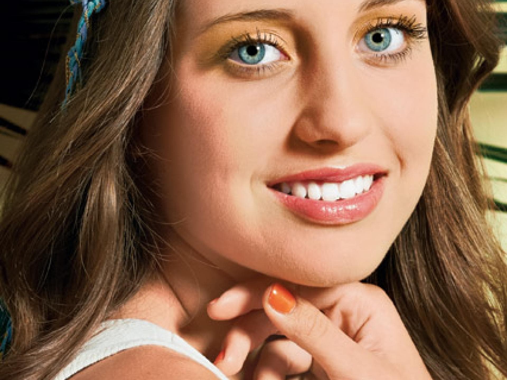 Make-up in Grün - Orange