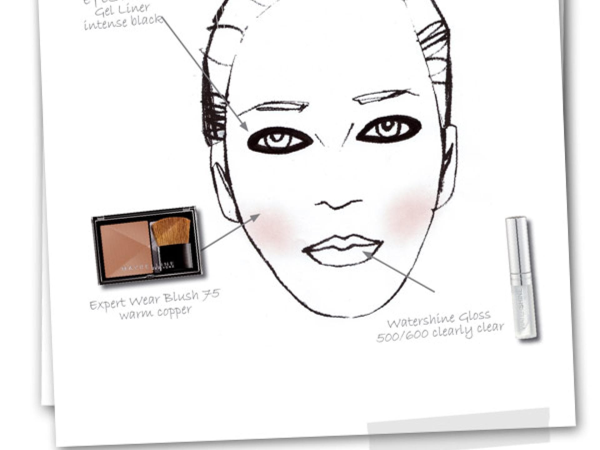 Schwarzes Augen-Make-up