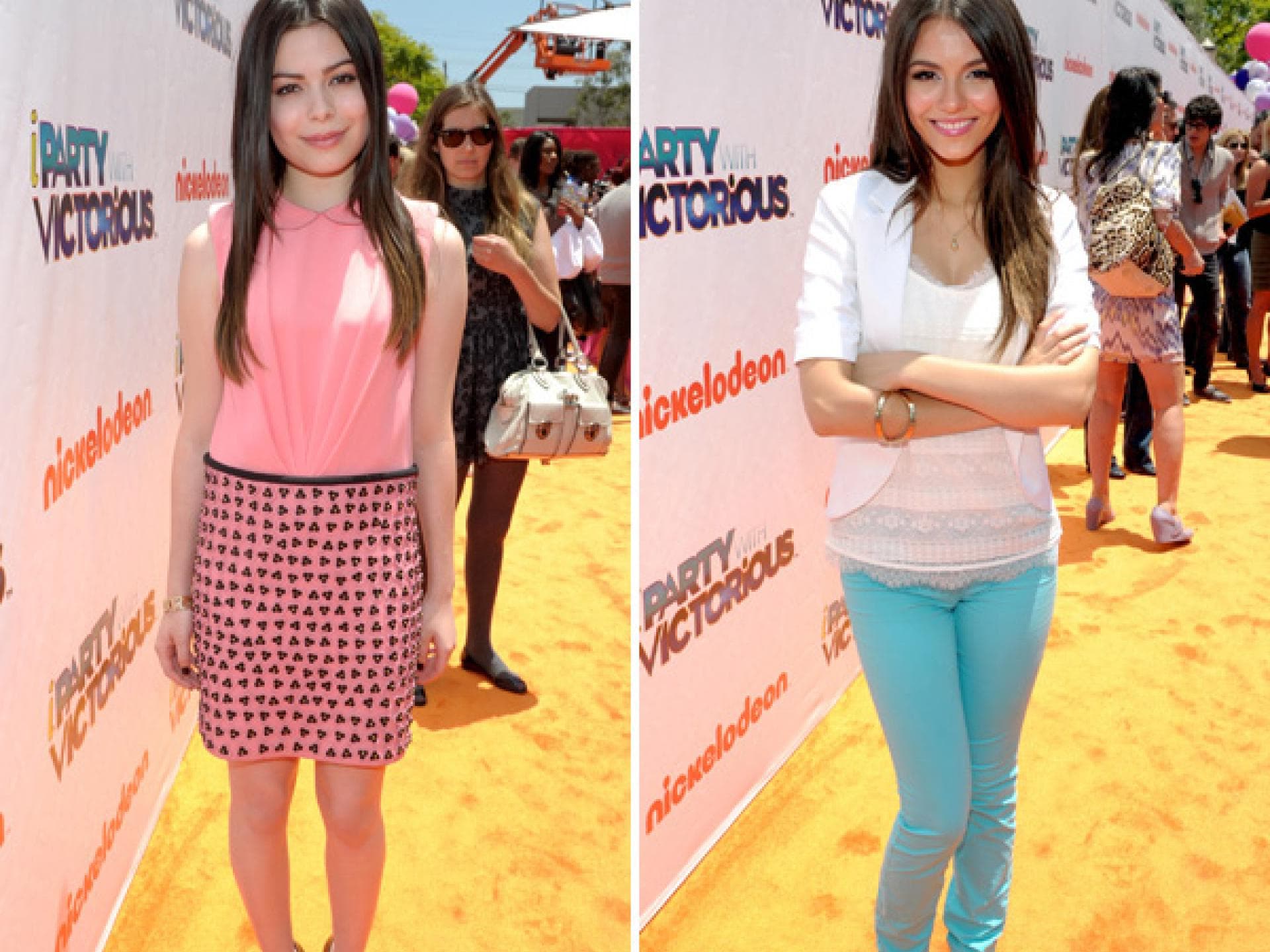 Bonbon-Farben, please: Miranda Cosgrove & Victoria Justice