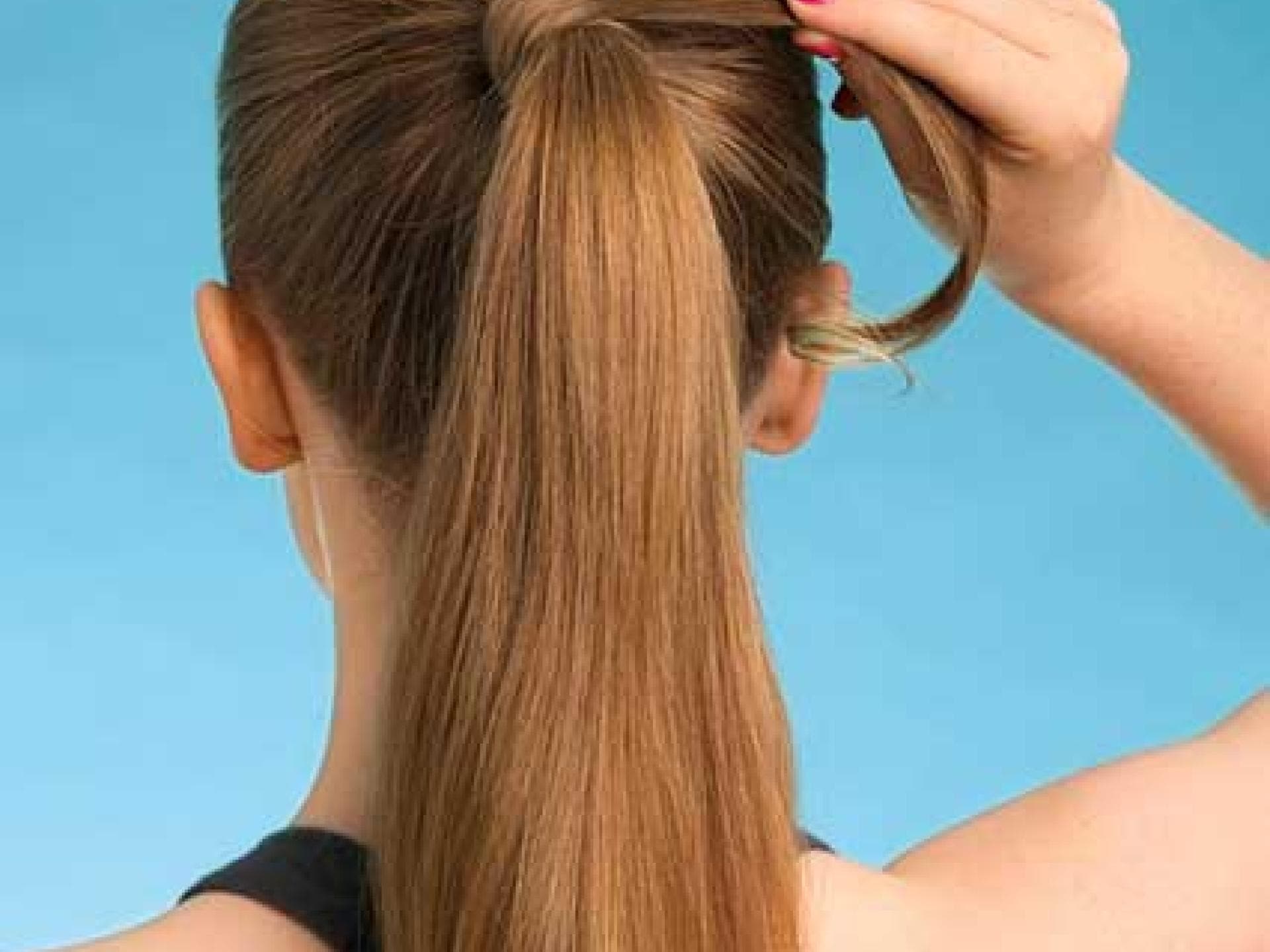 Frisur: Zusammengebundener Schopf