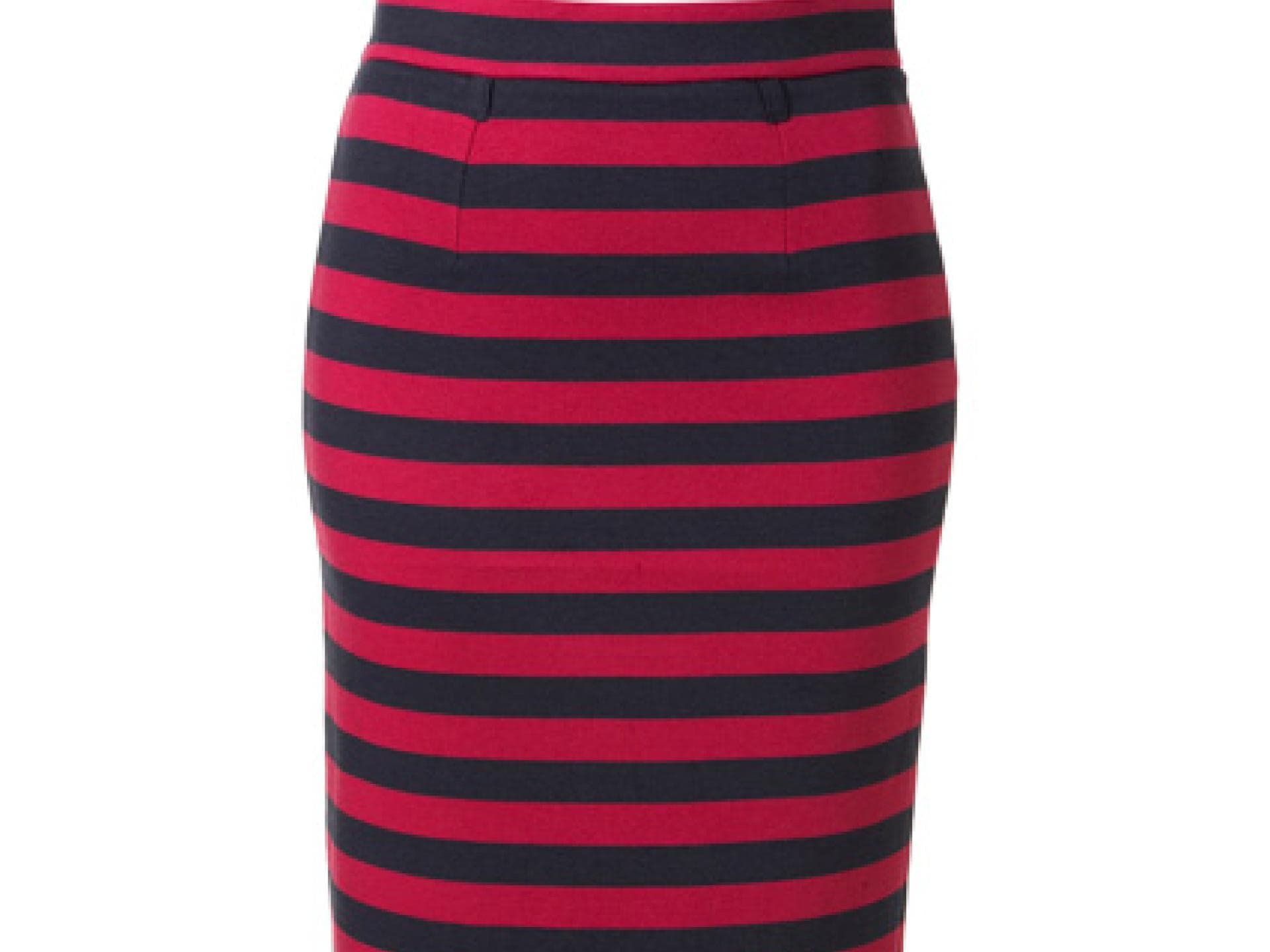 Rock mit rot-schwarzen Streifen