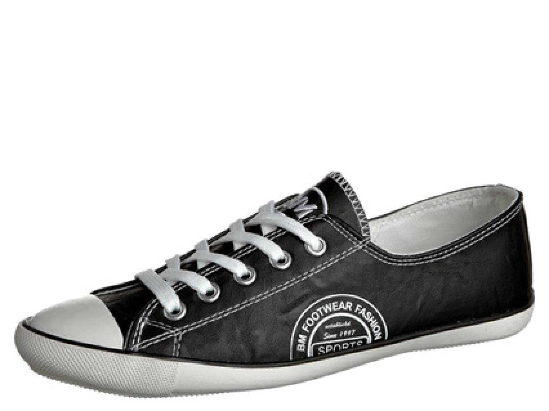 Schwarze, megaflache Sneaker