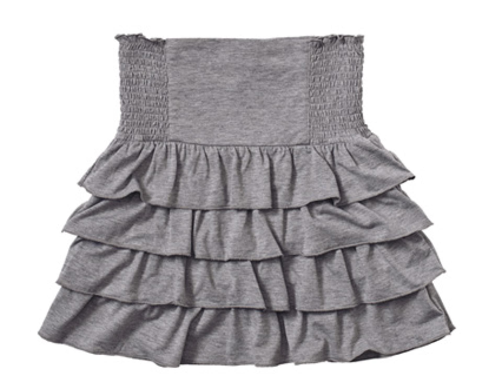 Kurzer Jerseyrock mit Volants