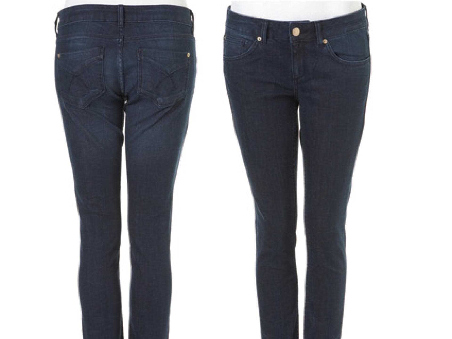 Dunkelblaue gerade Jeans