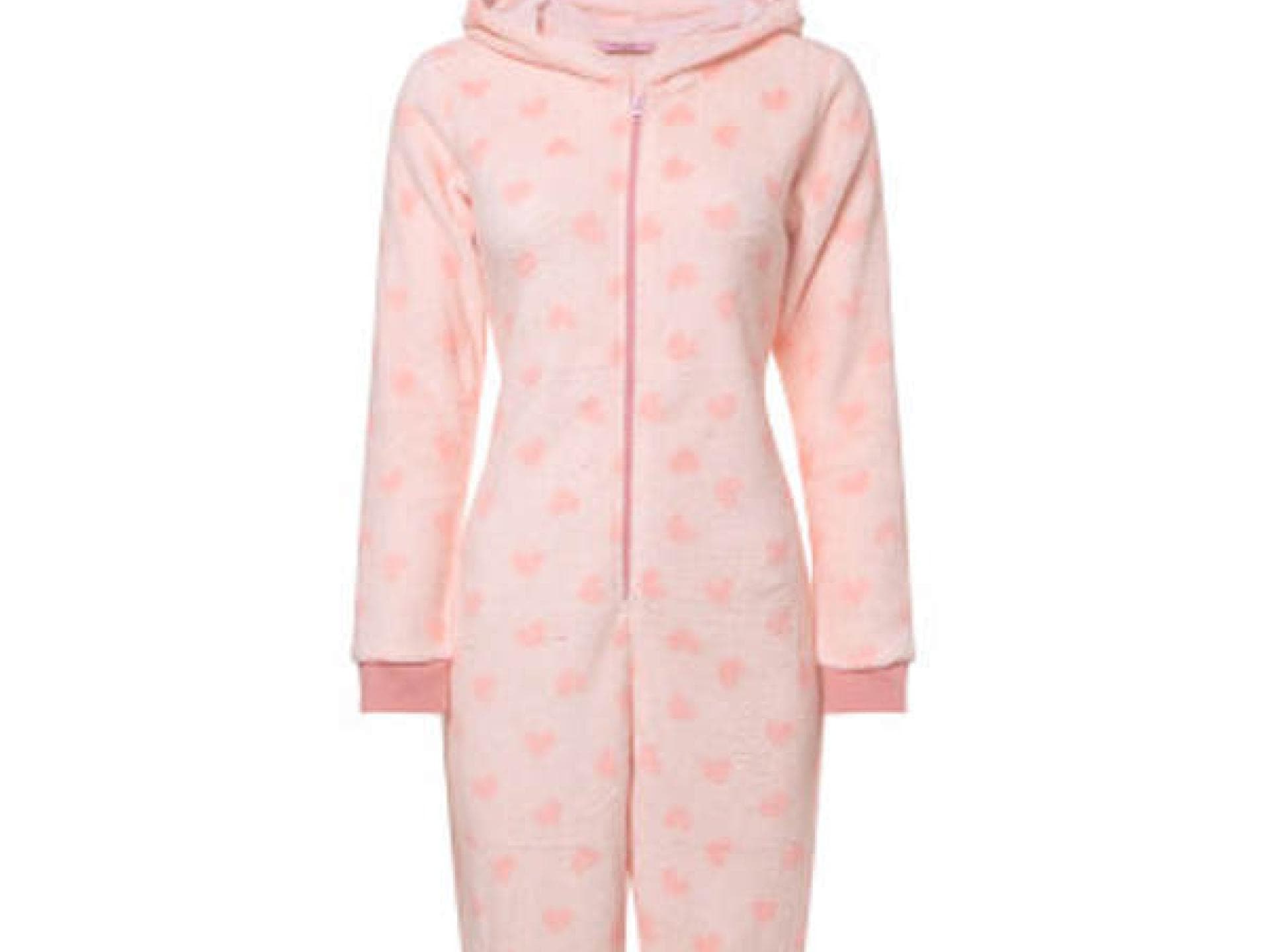 Rosa Onesie mit Herzen von Hunkemöller