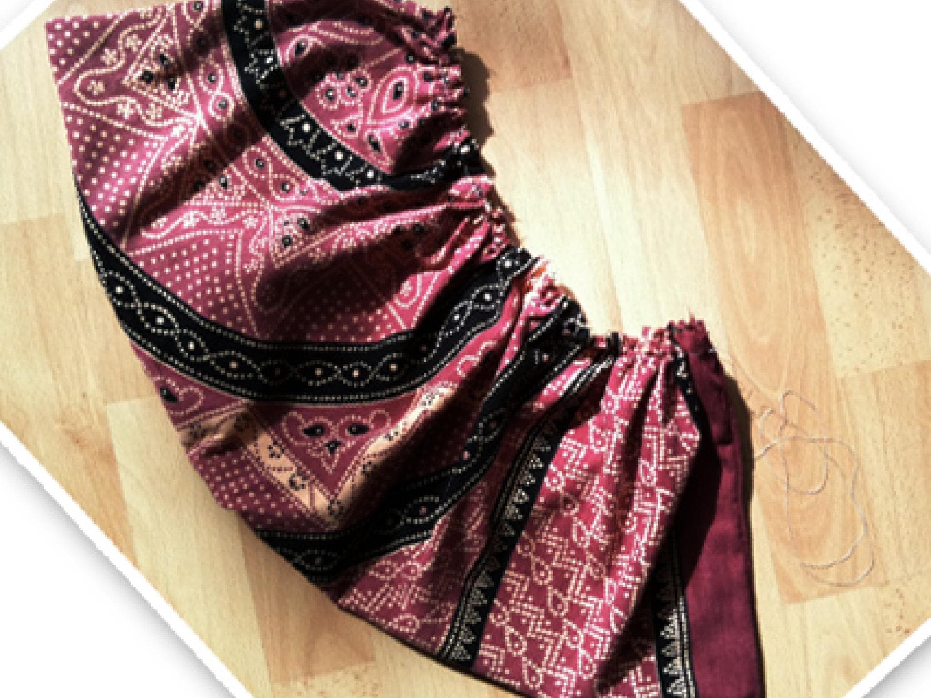 Jeanstasche: Stoff kräuseln