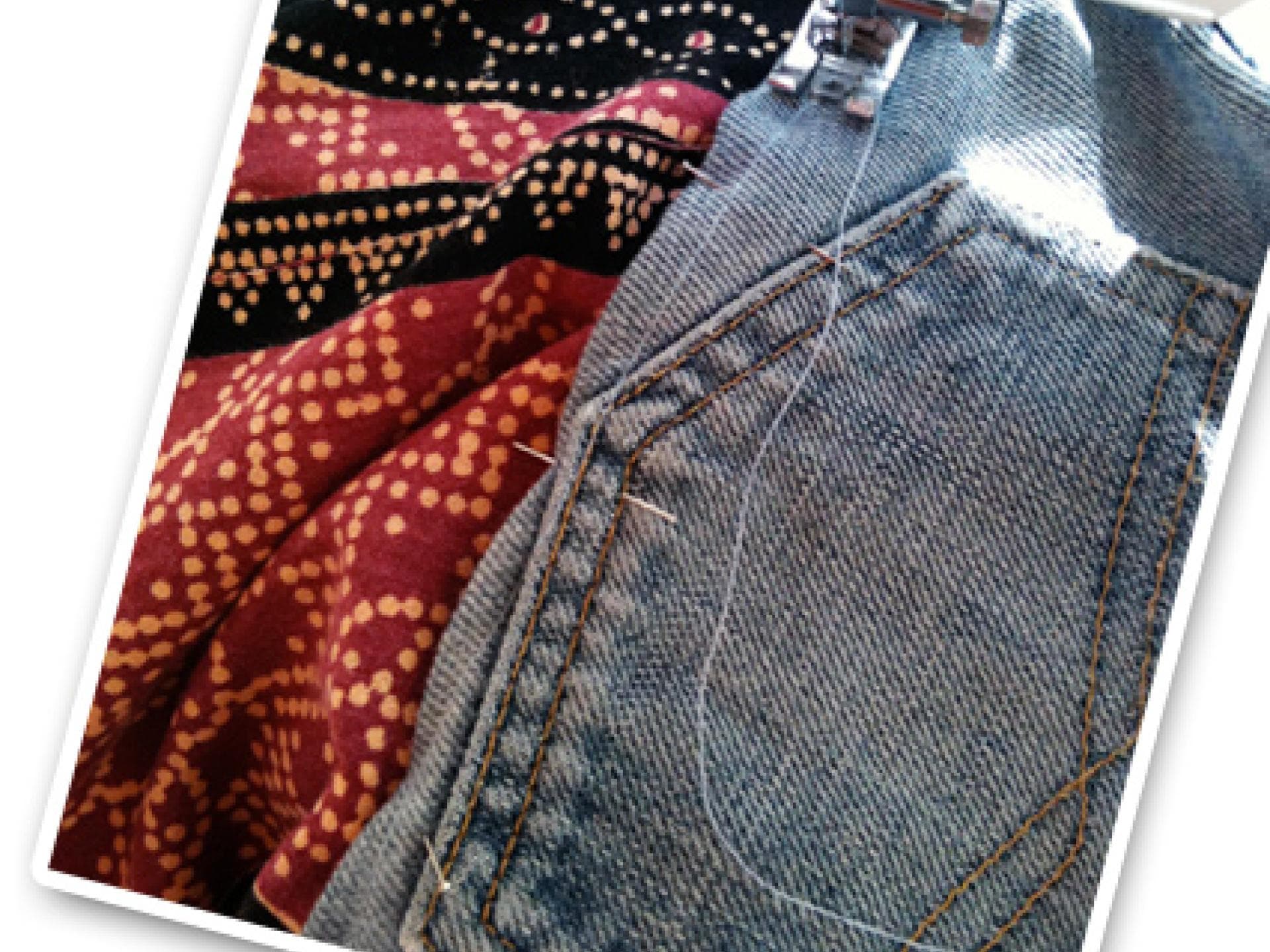 Jeanstasche: Teile zusammen nähen