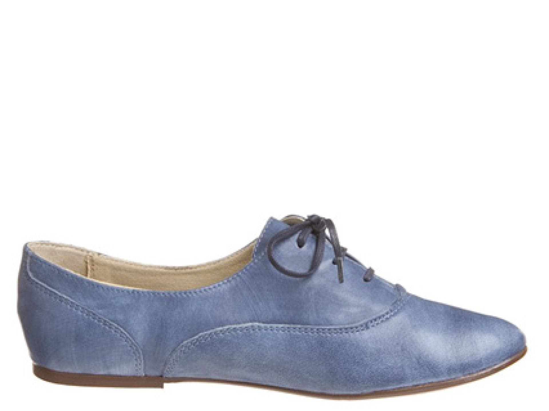 Taubenblaube Schnürschuhe