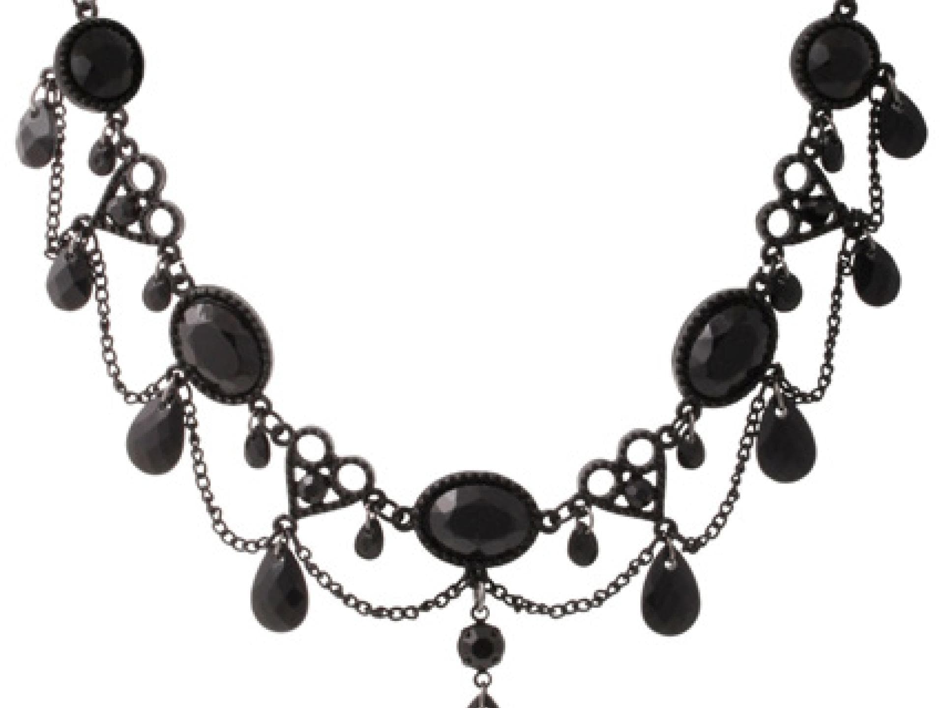 Glamouröse Kette in Schwarz Glamouröse Kette in Schwarz