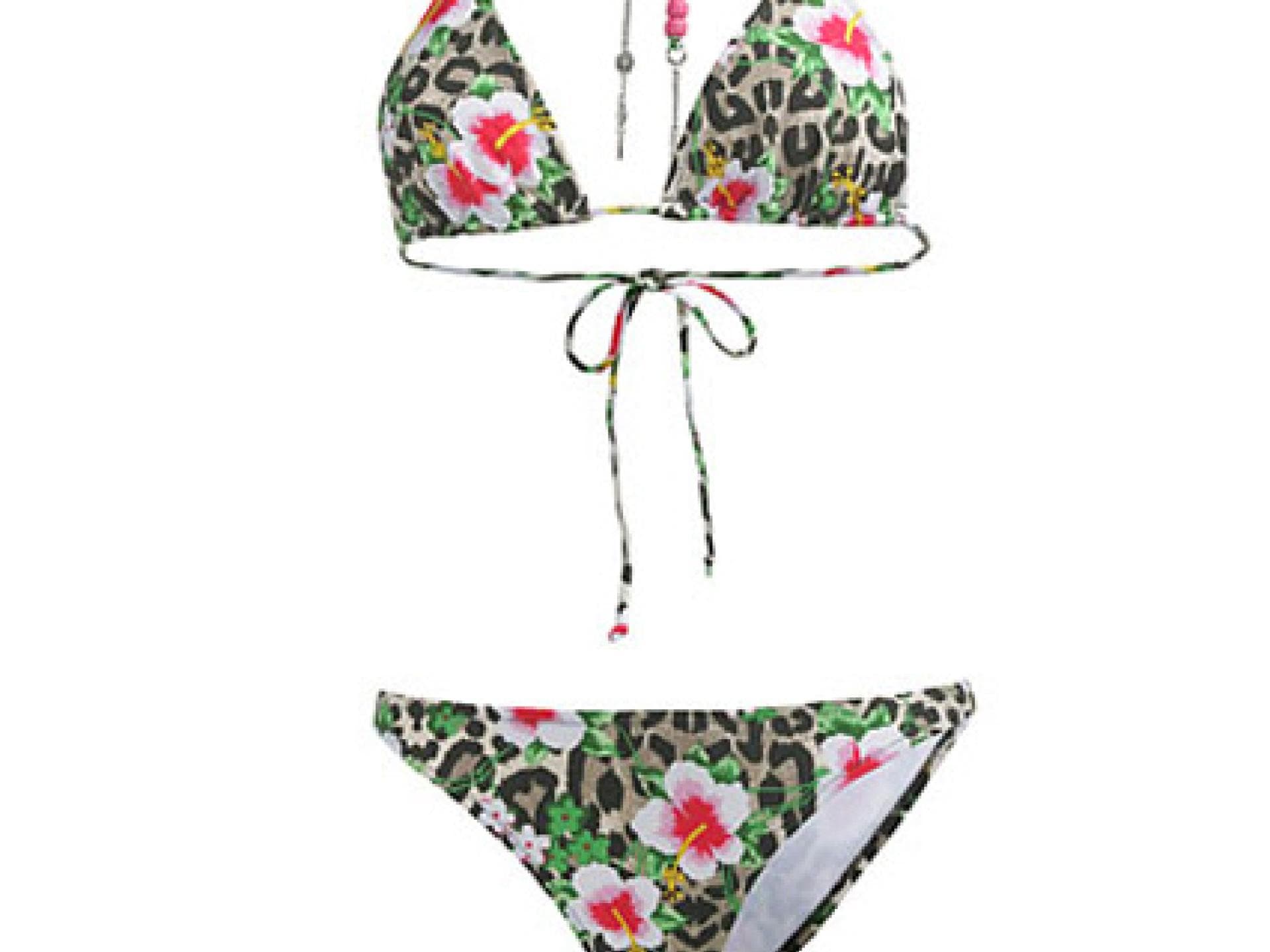 Binkini mit Leo- und Blumenprint