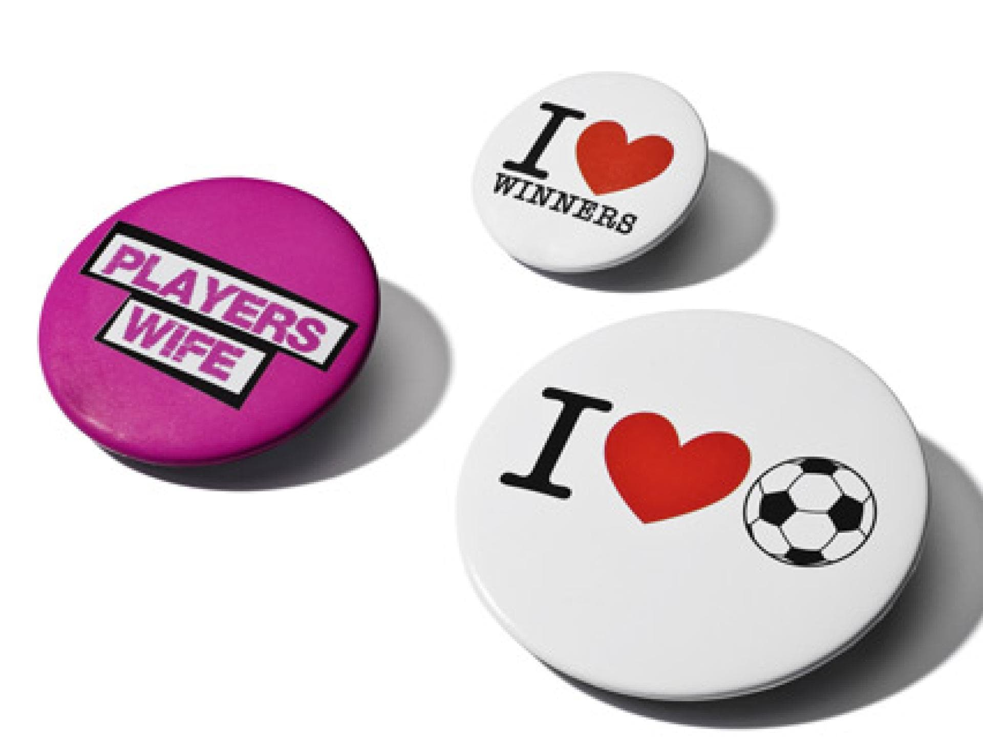 Fußball-Buttons von New Yorker