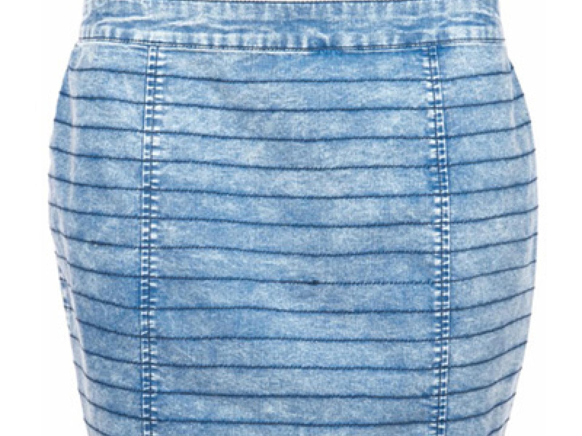 Jeans-Rock mit Streifen