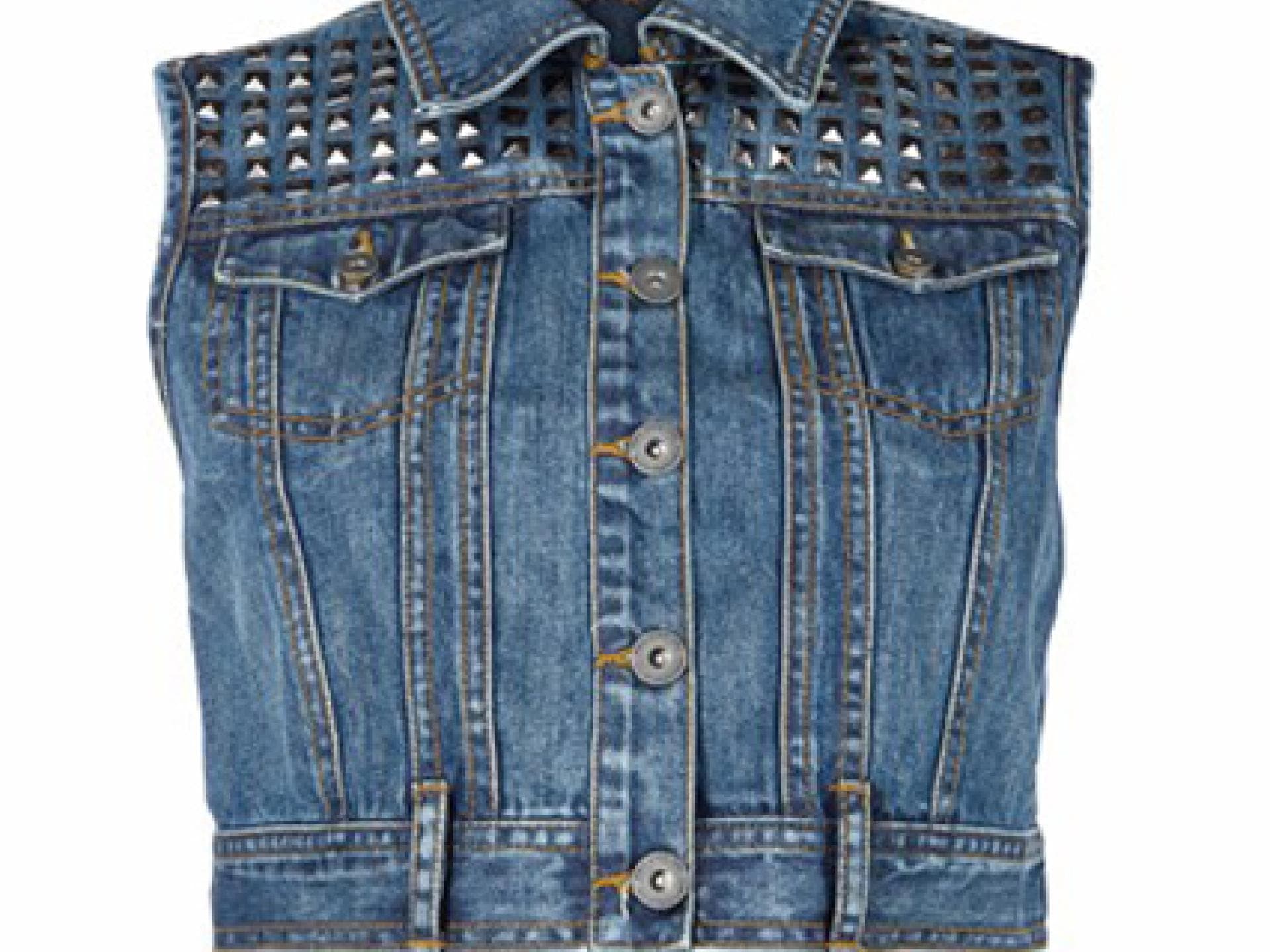 Jeansweste mit Nieten von Only