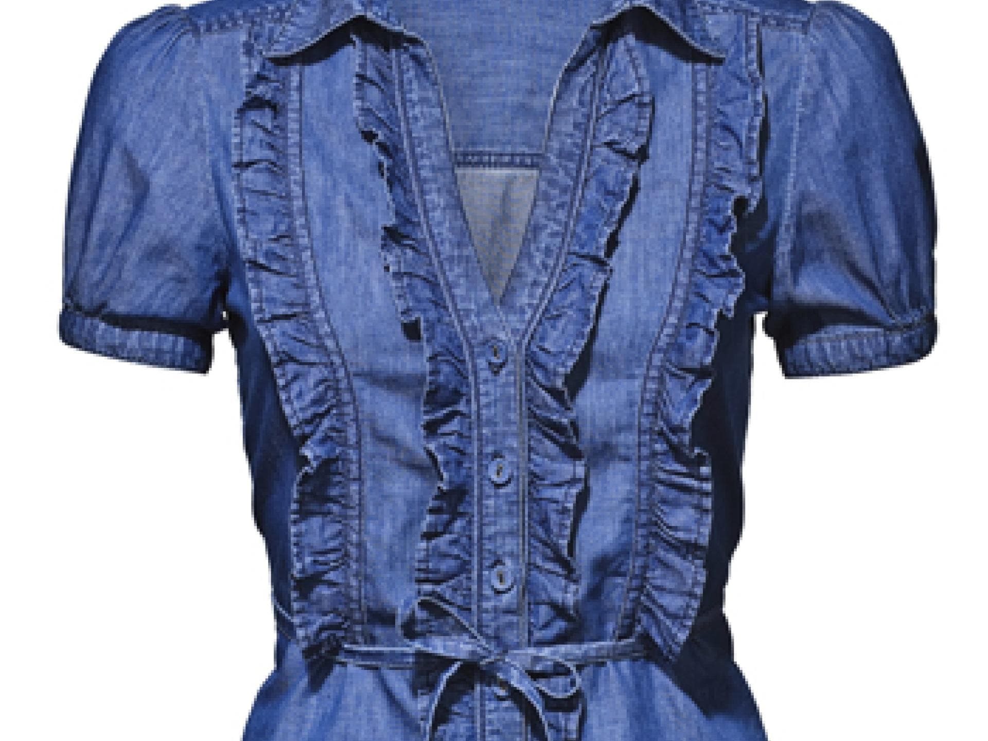 Jeanshemd mit Rüschen von New Yorker