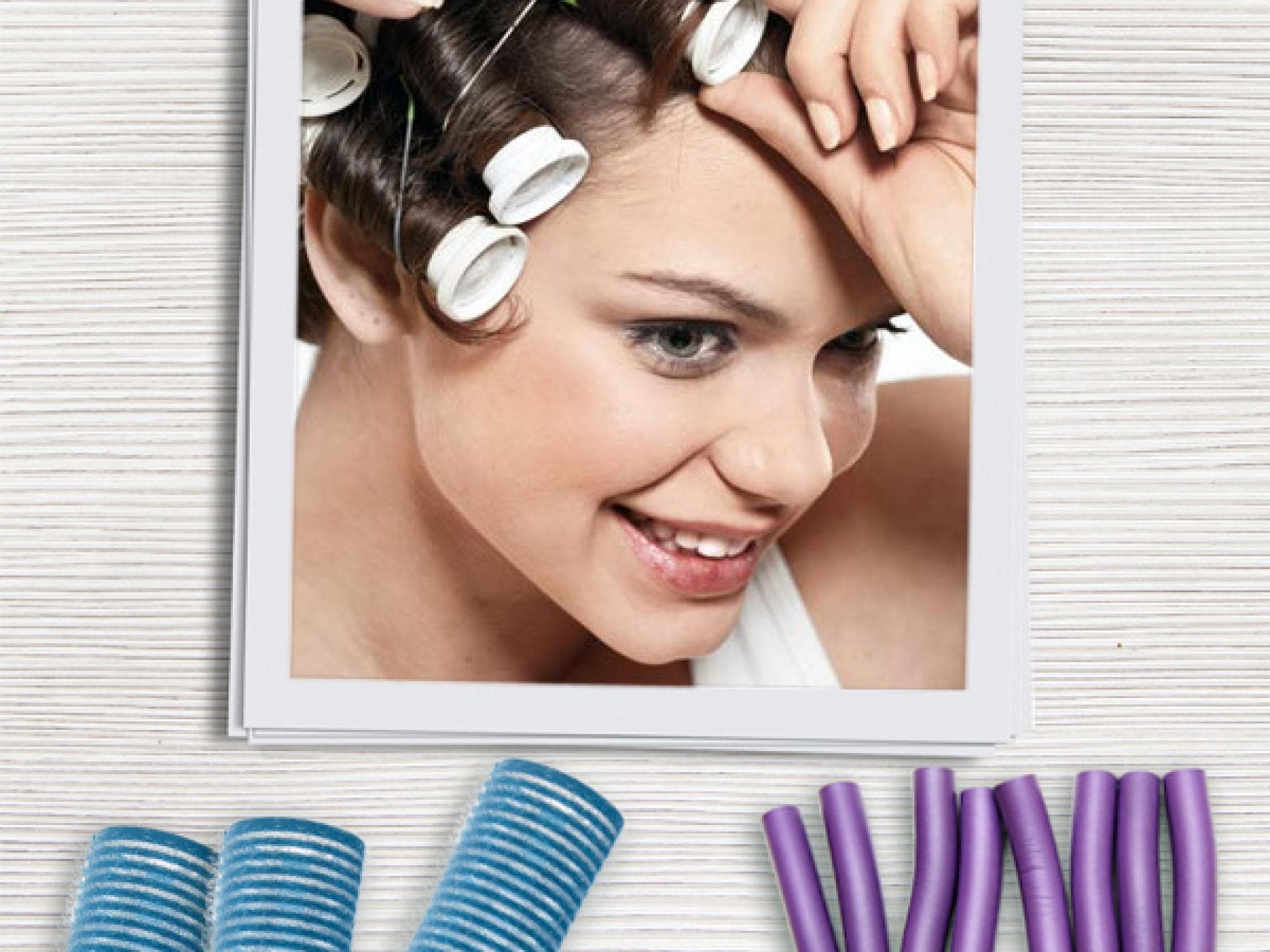 Locken mit Lockenwicklern Locken mit Lockenwicklern