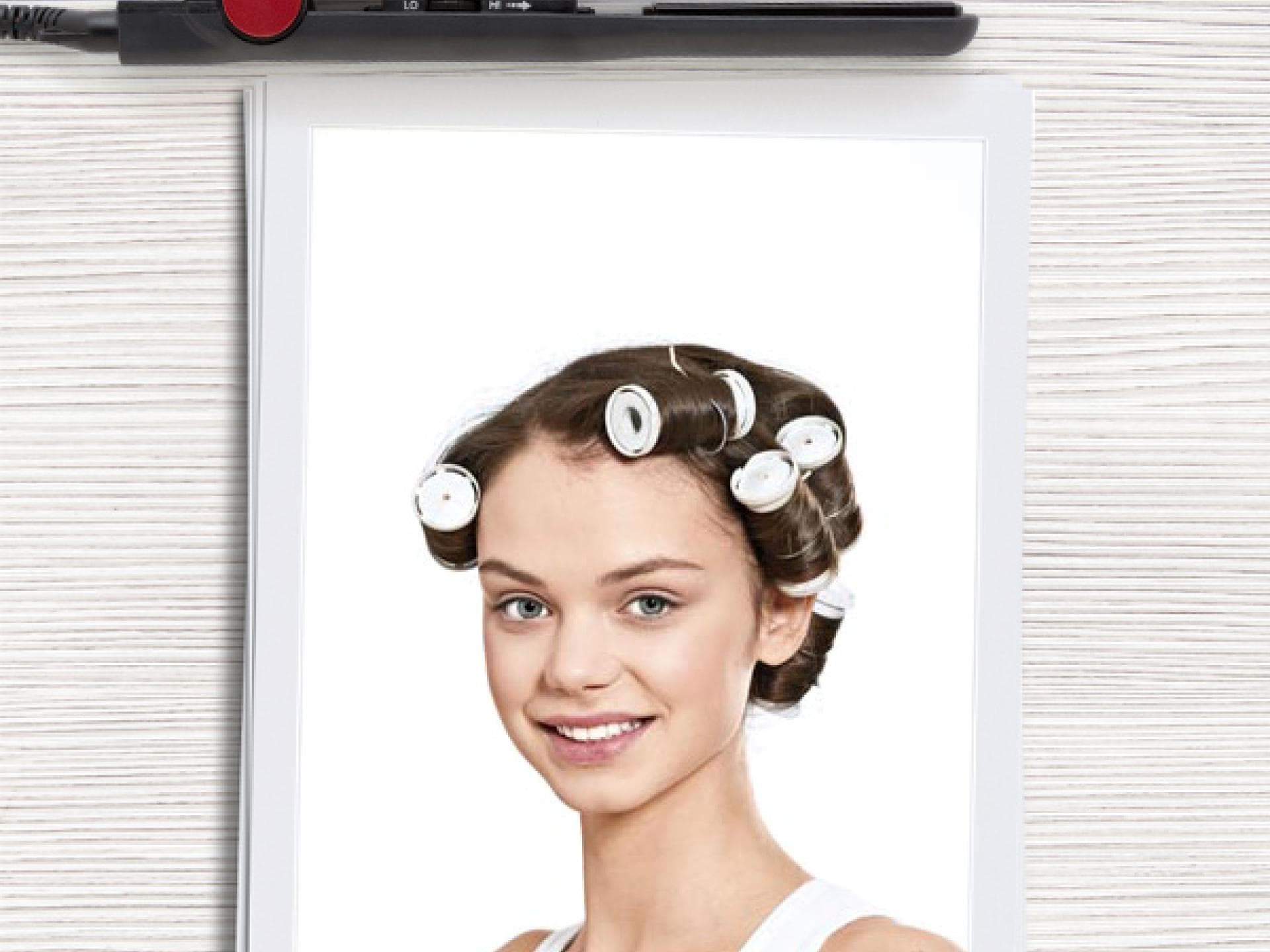 Lockenwickler platzieren