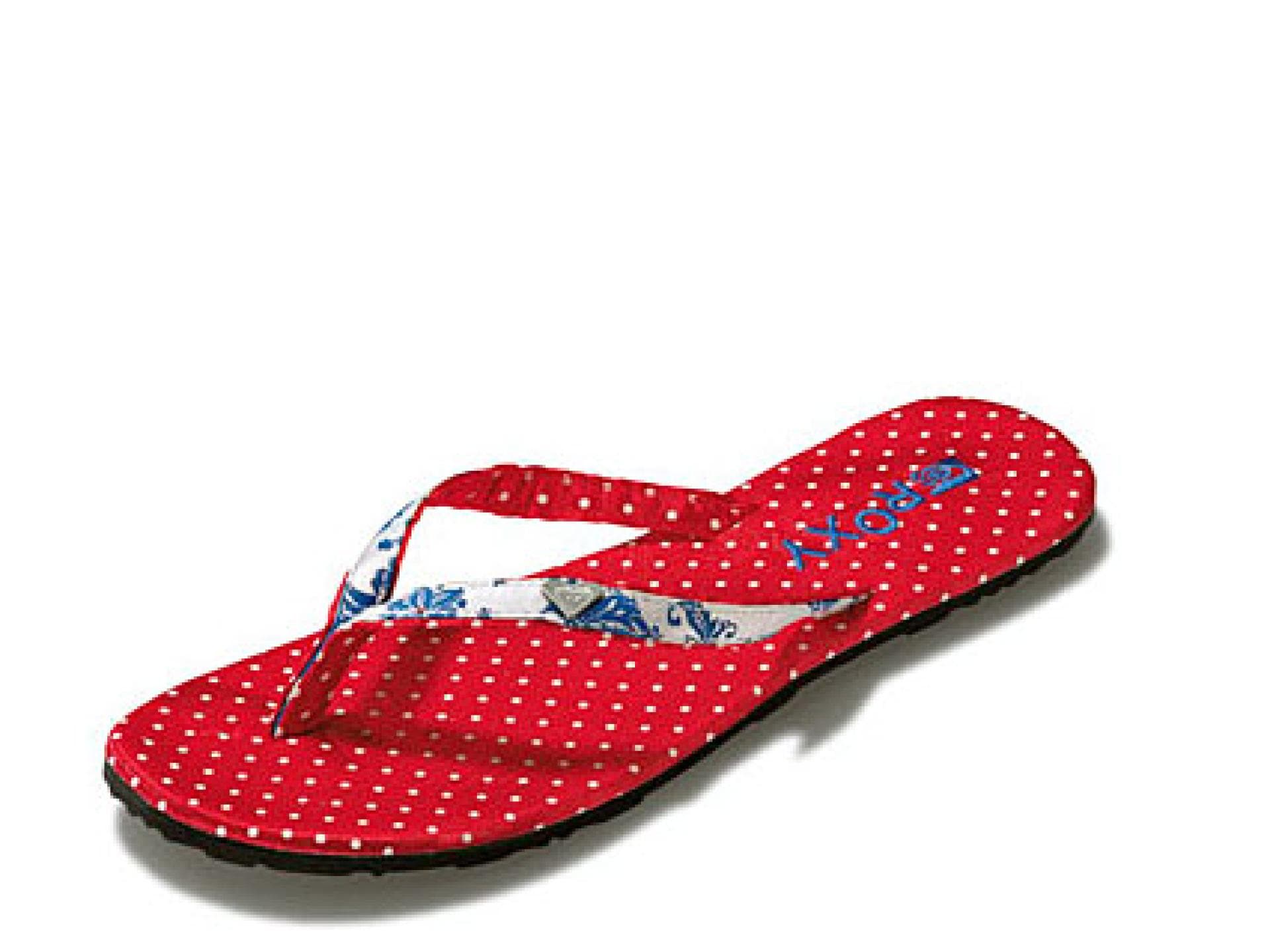 Pünktchen-Flip Flops von Roxy