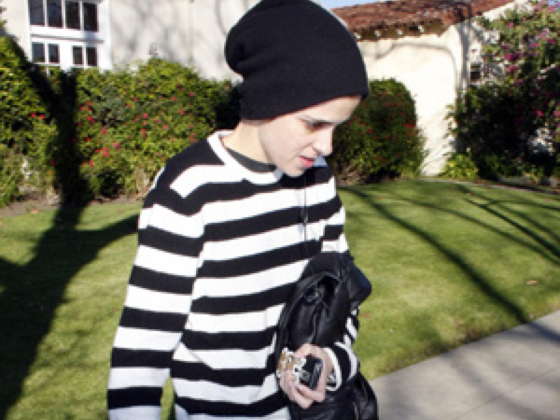 Samantha Ronson mit Streifen-Shirt Samantha Ronson mit Streifen-Shirt