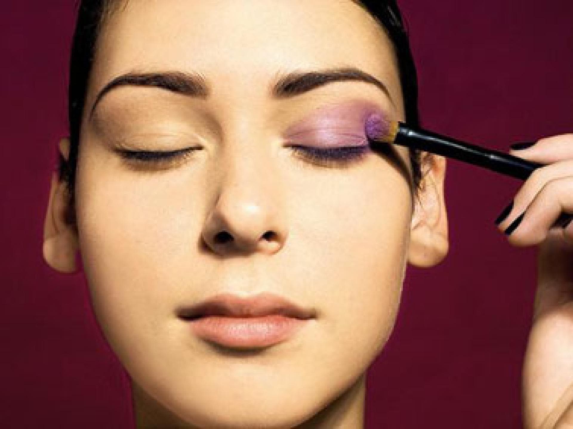 Lila Glanzlidschatten