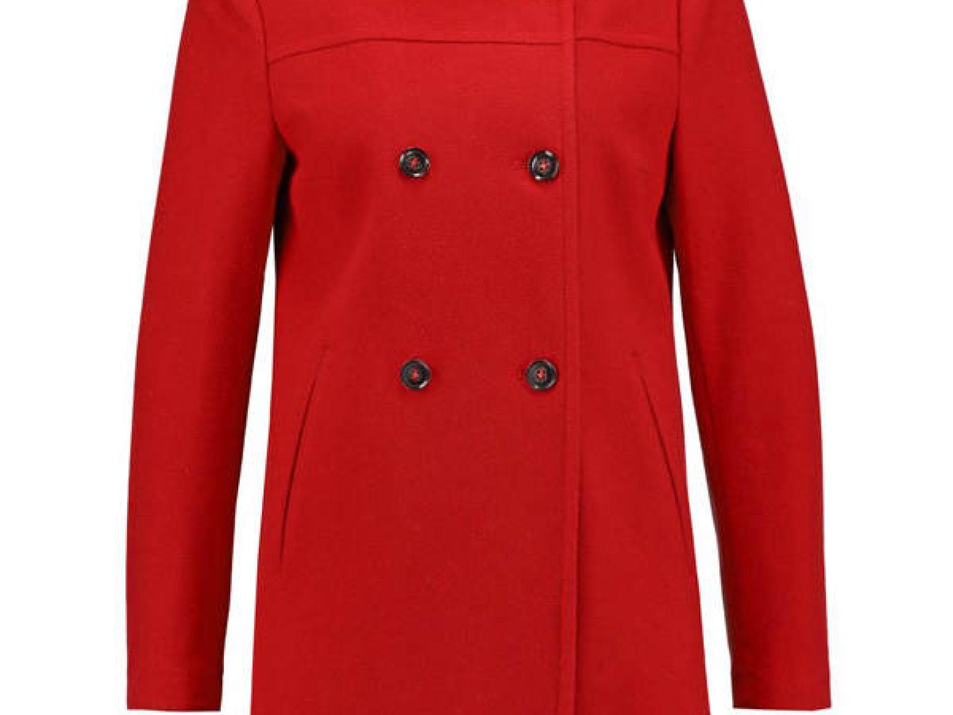 Roter Mantel von Benetton